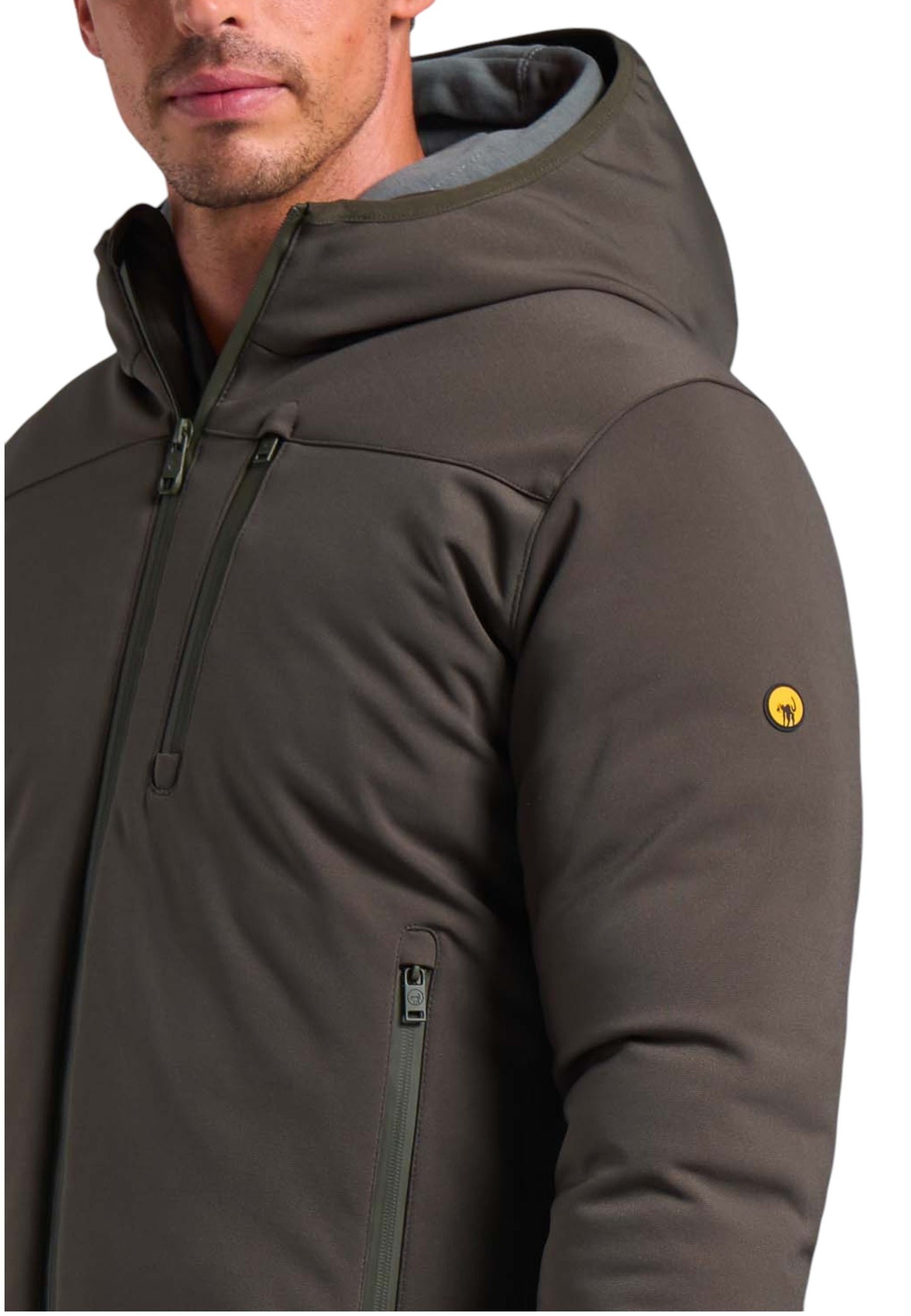 Piumino Corto Uomo Ciesse Piumini Con Cappuccio In Softshell Jayden 2.0 243CPMJ00125P2643E