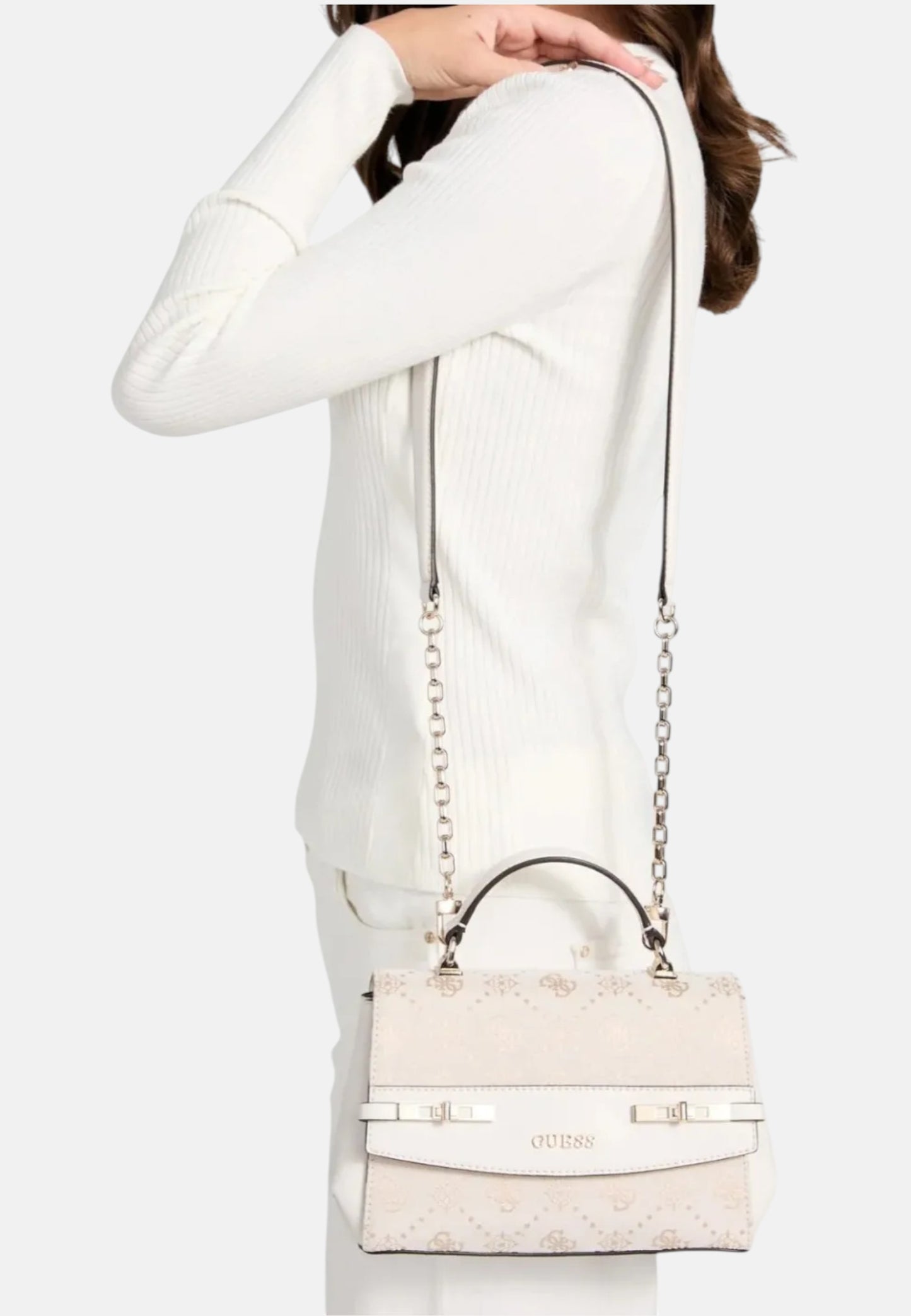 Borsa A Mano Donna Guess Top Handle Flap Melinda Logo HWJP9902200