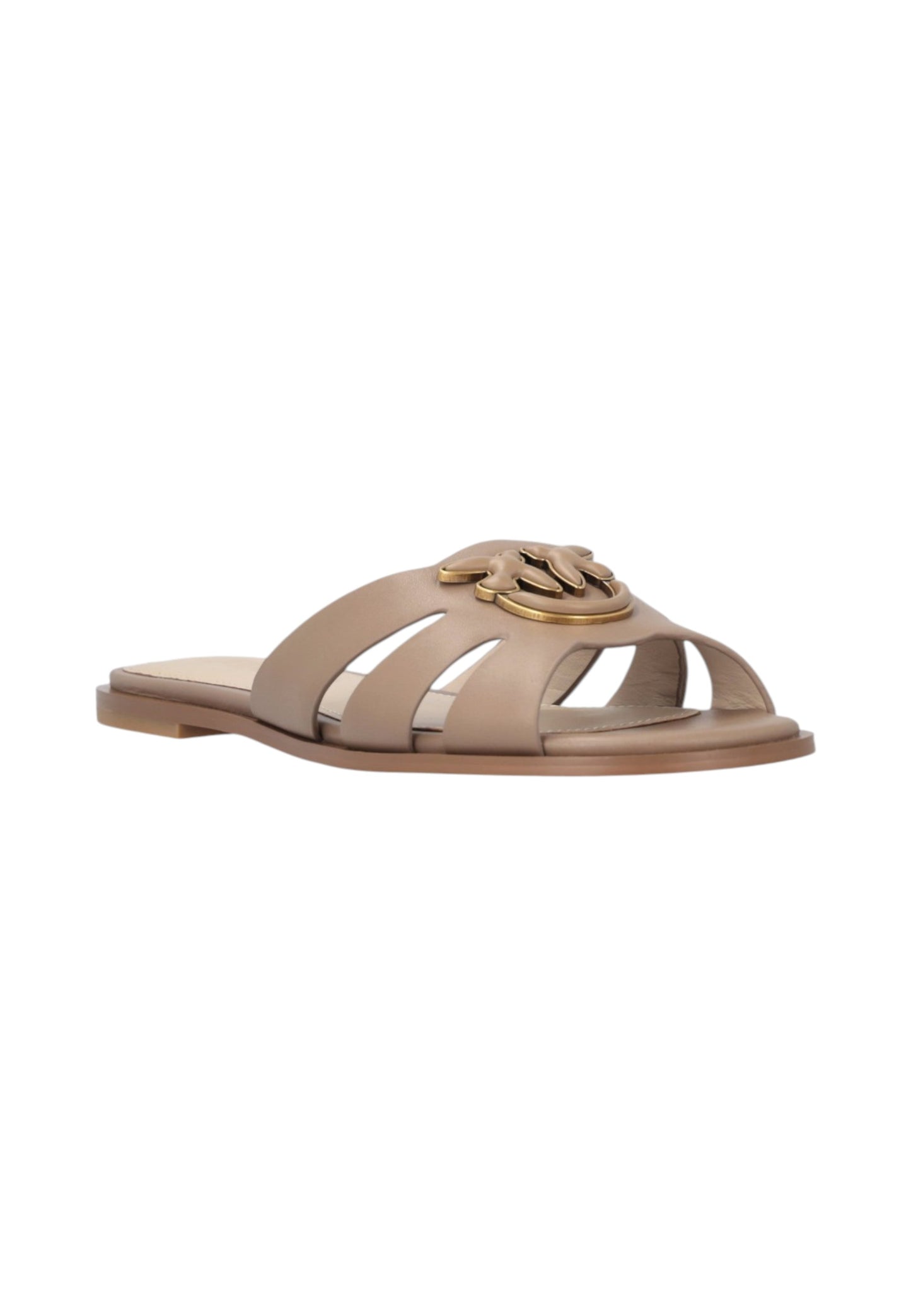 Ciabatte  Donna Pinko In Pelle Di Vitello Con Logo Love Birds Milly 04 SD0463P001