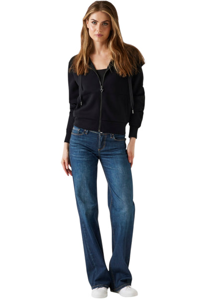 Felpa Con Zip Donna Guess Con Cappuccio New Hooded Scuba W5YQ05KBYE2