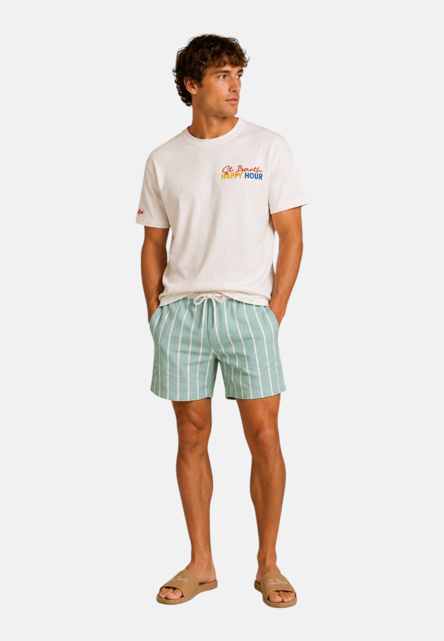 T-Shirt Manica Corta Uomo Mc2 Saint Barth Oversize Sb Happy Hour Delmar DLR0001