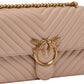 Borsa A Tracolla Donna Pinko Lavorazione Chevron, fibbia Love Birds, tracolla a catena, misure 27 x 8 x 16 cm Love One Classic Chevron 100941A0GK