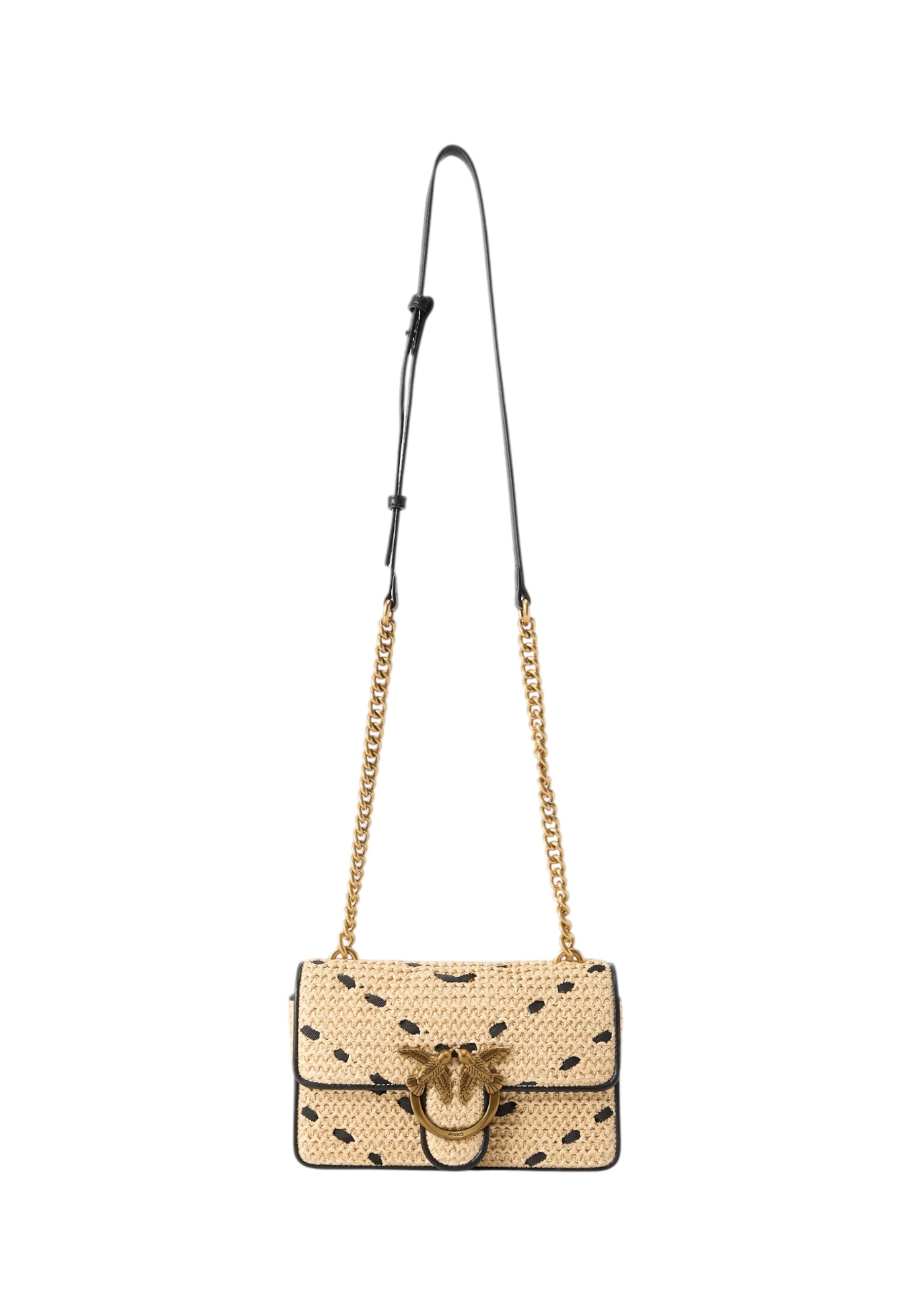 Borsa A Spalla Donna Pinko In Rafia Love One Mini Light 104550A1RL