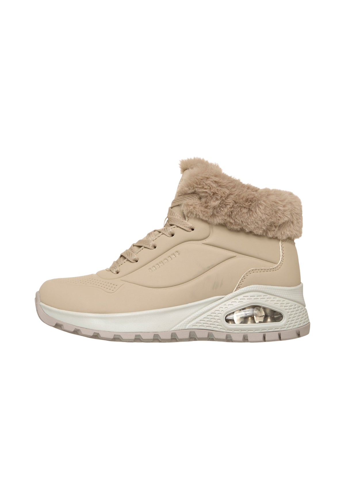 Sneakers Alte Donna Skechers Air-Cooled Memory Foam, Skech-Air, Collo e fodera in ecopelliccia, Suola antiscivolo Uno Rugged-Arctic Avenue 190285
