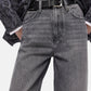 Jeans Barrel Fit Donna Pinko Vestibilit� balloon, gamba arrotondata e pi� stretta al fondo, vita regular con passanti, denim in cotone e lyocell, ricamo Love Birds sulla tasca posteriore Estelle 103857A2RY