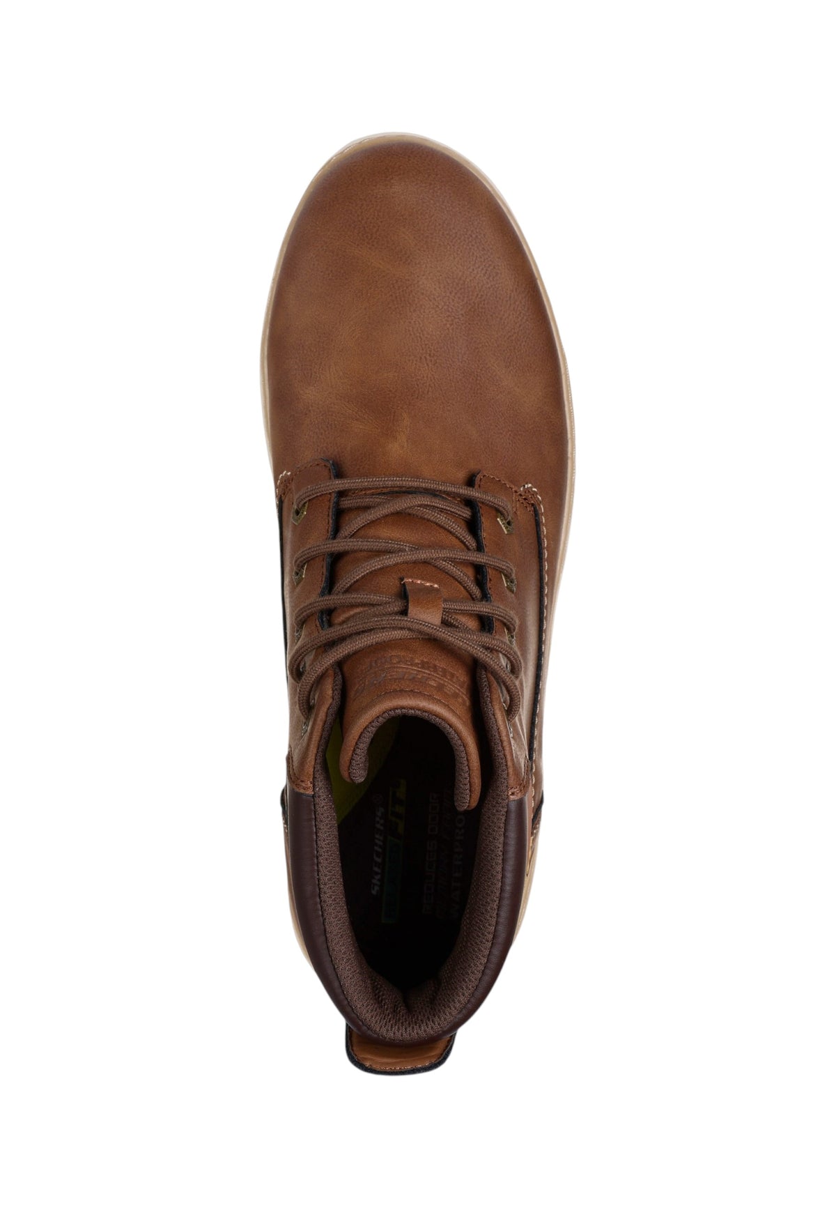 Stivaletti  Uomo Skechers Waterproof, Relaxed Fit, Air-Cooled Memory Foam, Goga Mat Arch, Vegan Garlan - Deno 205235