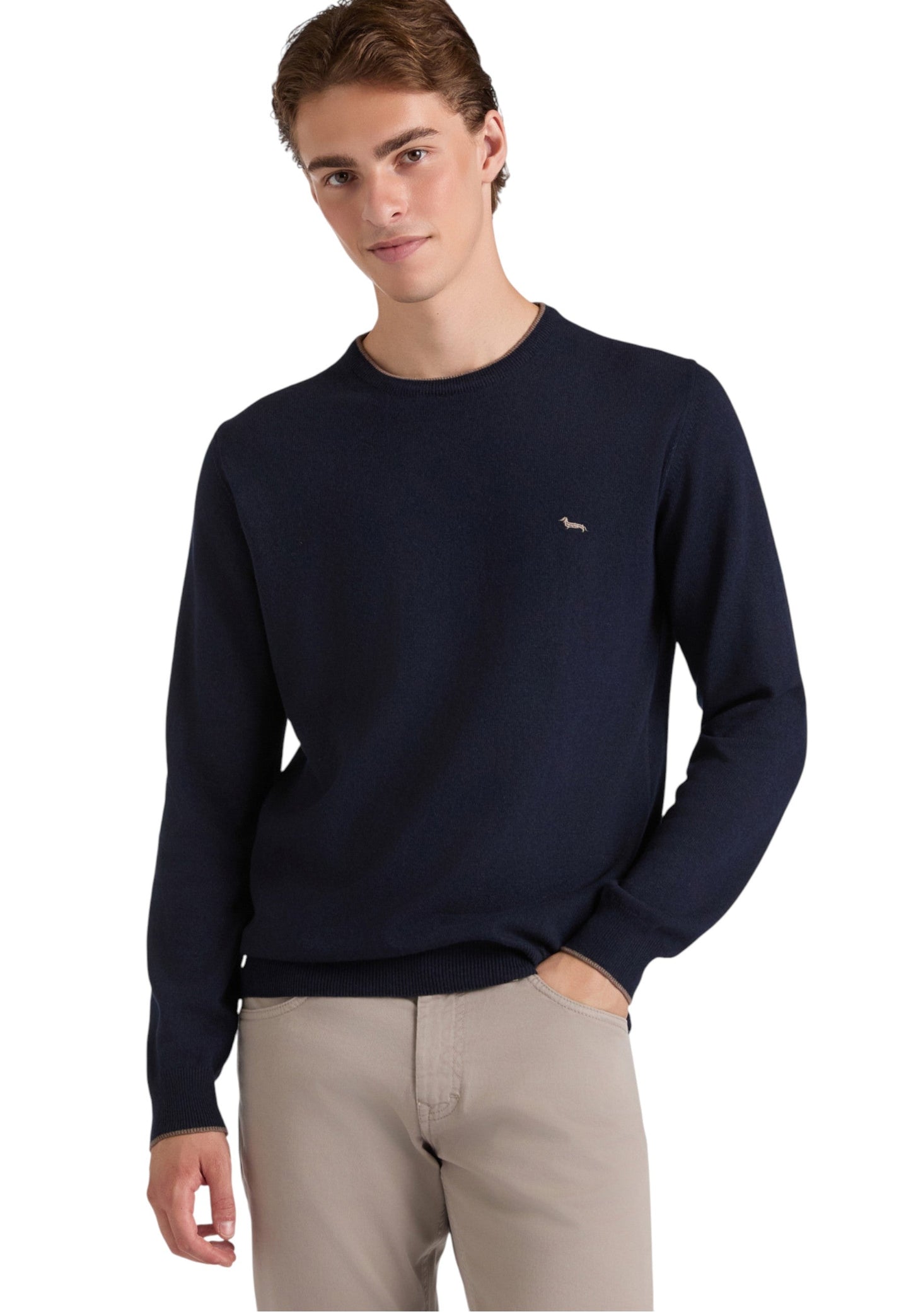 Maglione A Girocollo Uomo Harmont & Blaine Basic In Misto Cashmere  HRP007030187