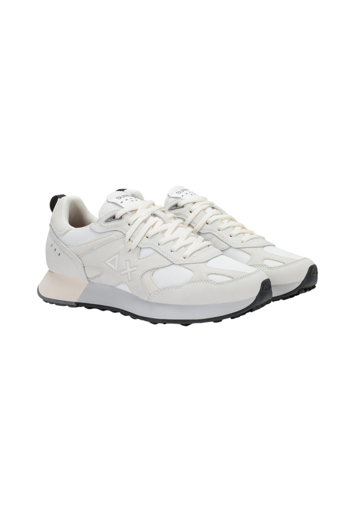 Sneakers Basse Uomo Sun68 Stile Running, Nubuck E Mesh, Maxi Logo Jaki 2.0 Nubuck Z46127