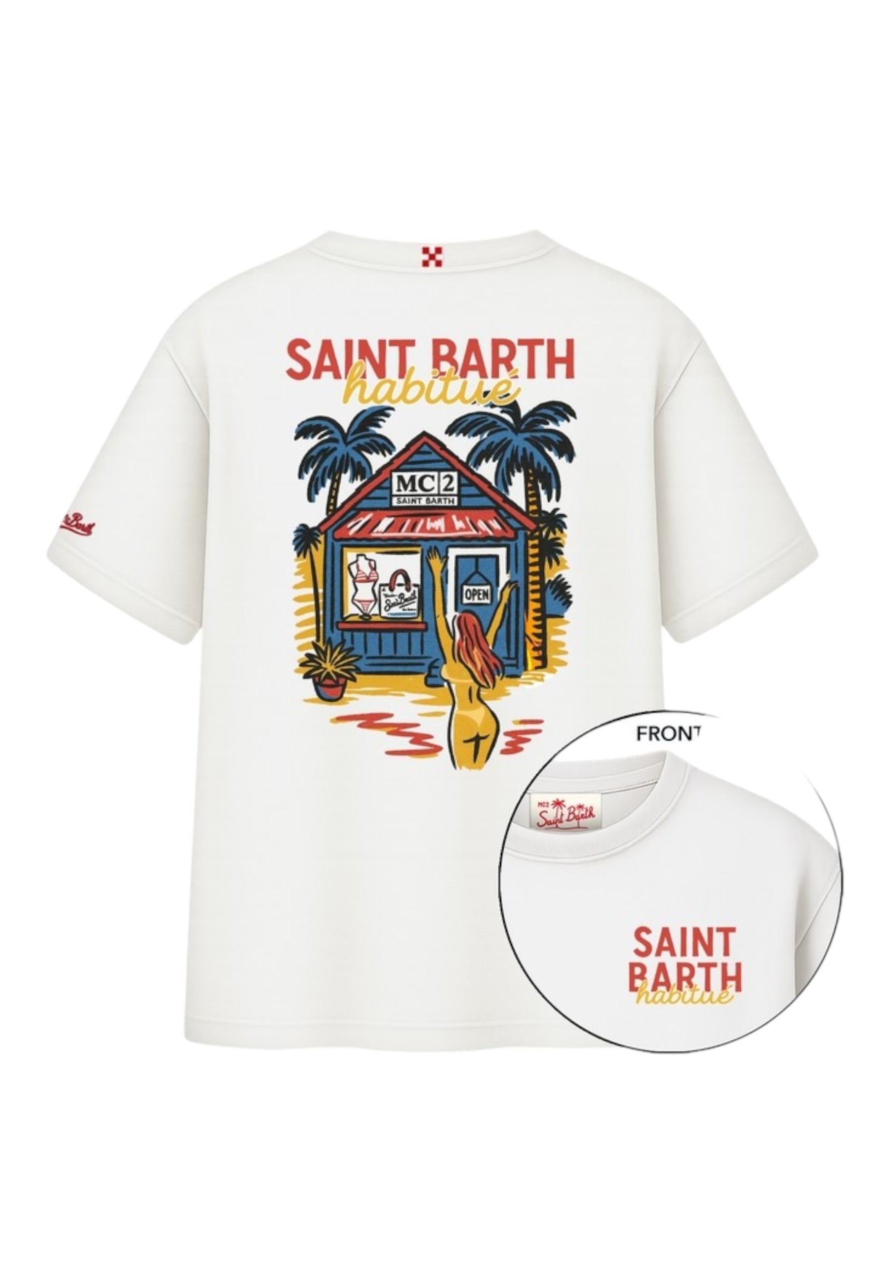 T-Shirt Manica Corta Uomo Mc2 Saint Barth Oversize Sb Shop Delmar DLR0001