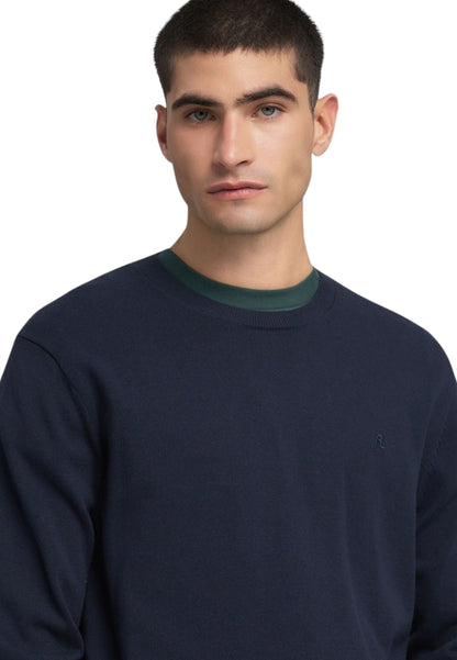 Maglia A Girocollo Uomo Replay Con Ricamo R  UK4851.000.G22578