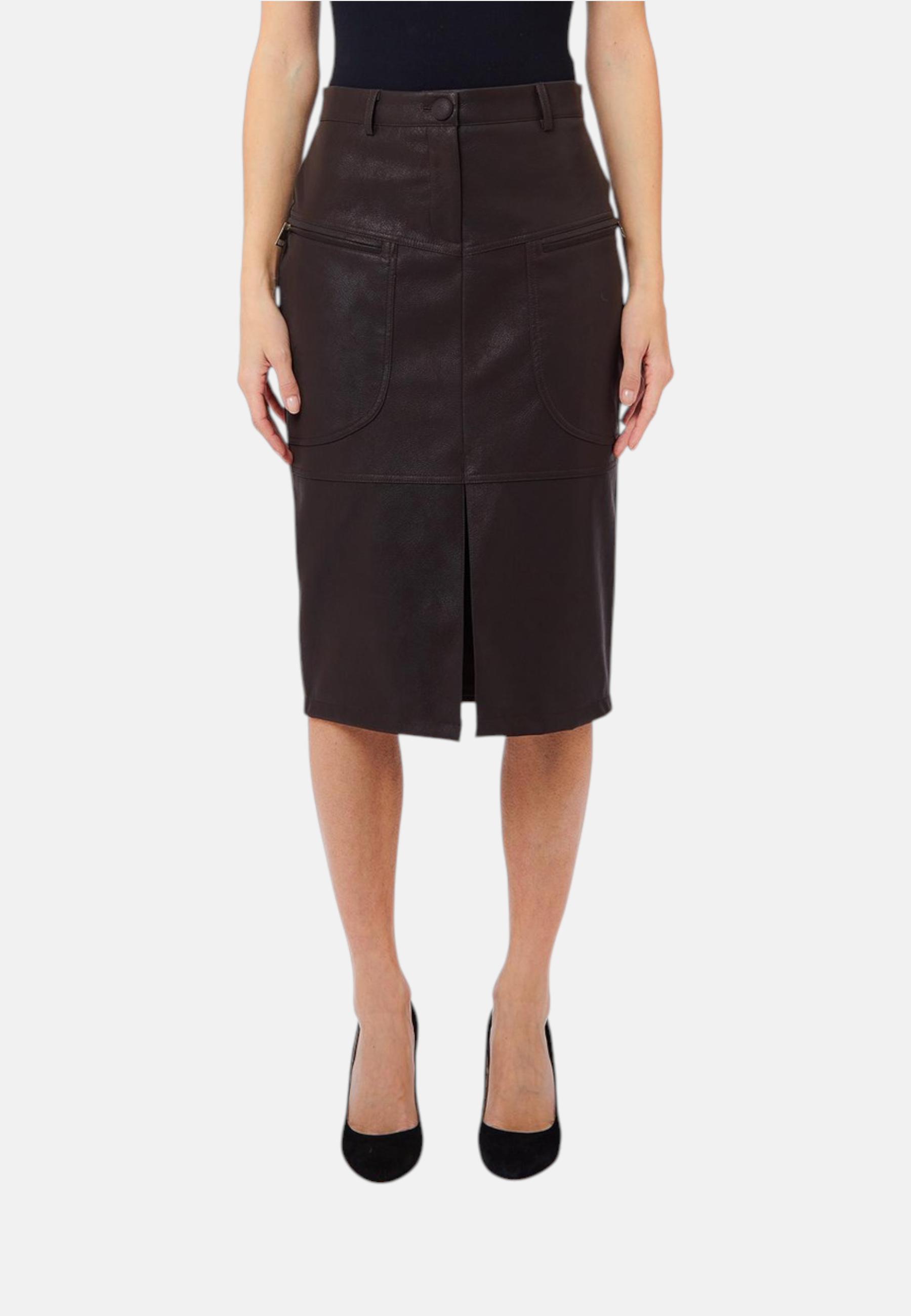 Gonna Midi Donna Liu Jo Pencil In Pelle Sintetica  WF6209E1157