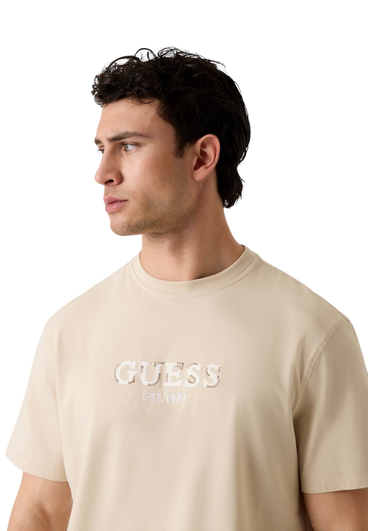T-Shirt Manica Corta Uomo Guess  uess Logo Contrast Stit M6GI16K3032