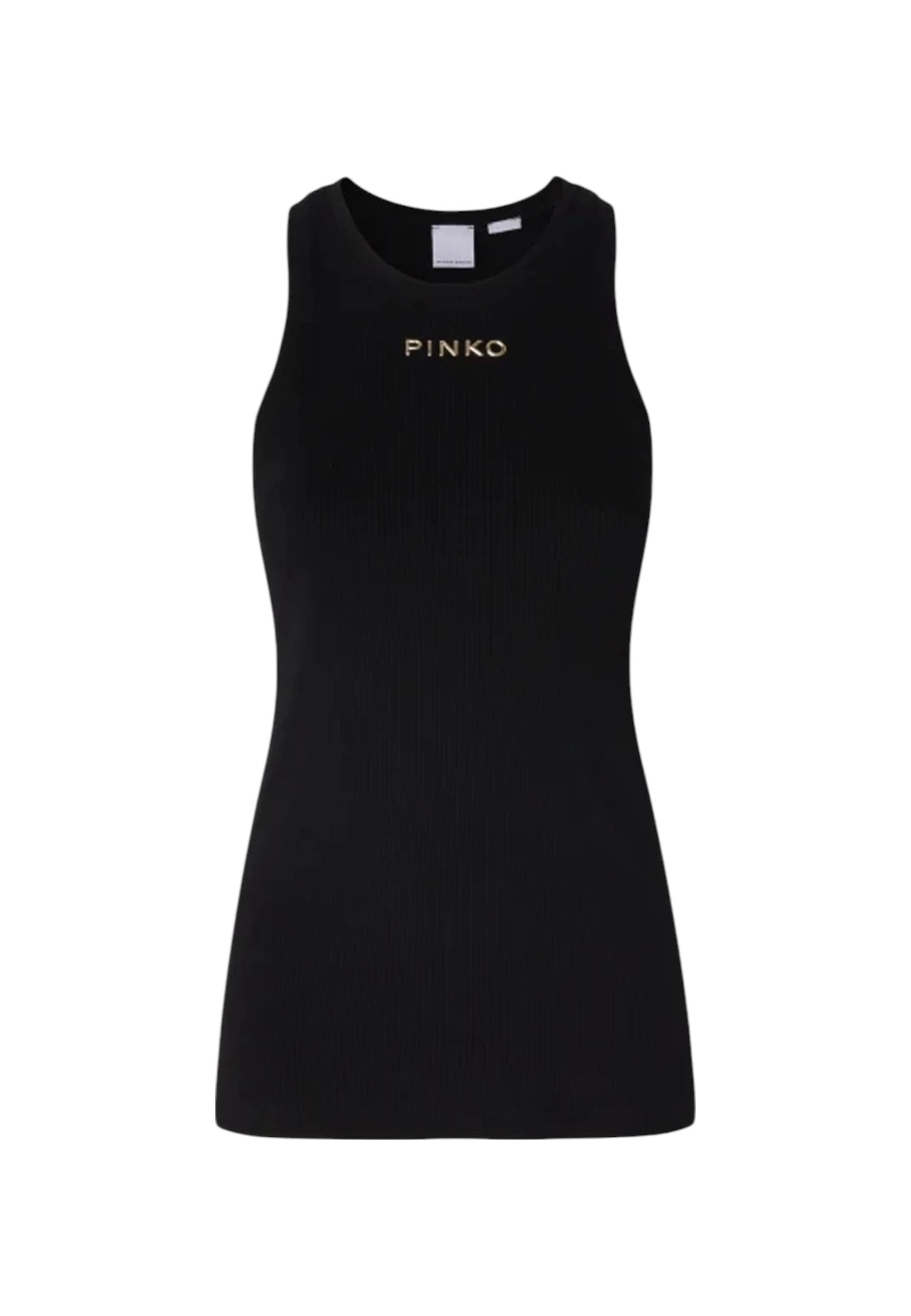 Canotta  Donna Pinko A Costine Con Logo Distinto