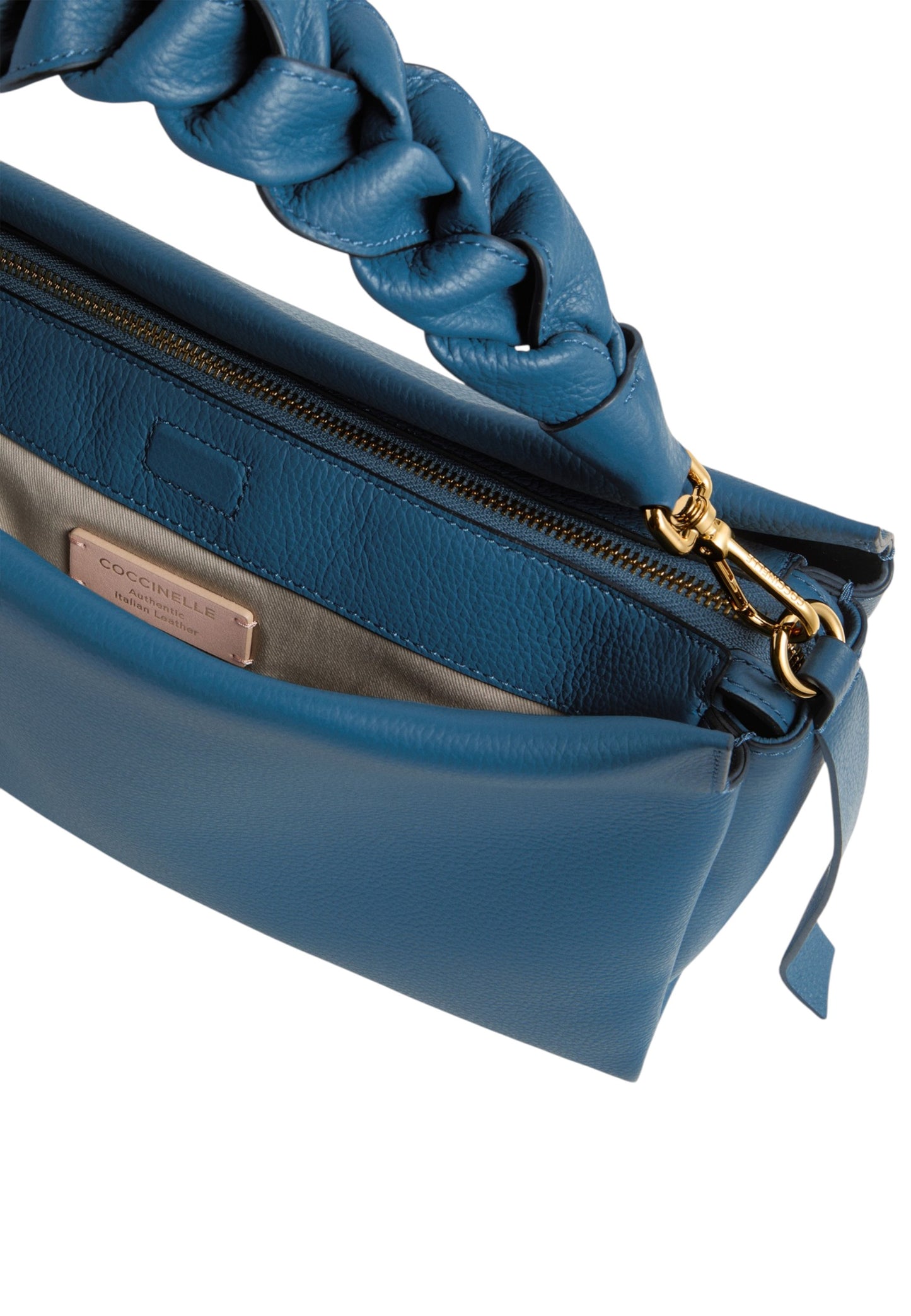 Borsa A Spalla Donna Coccinelle In Pelle Martellata Doppia Boheme Medium E1M50190201