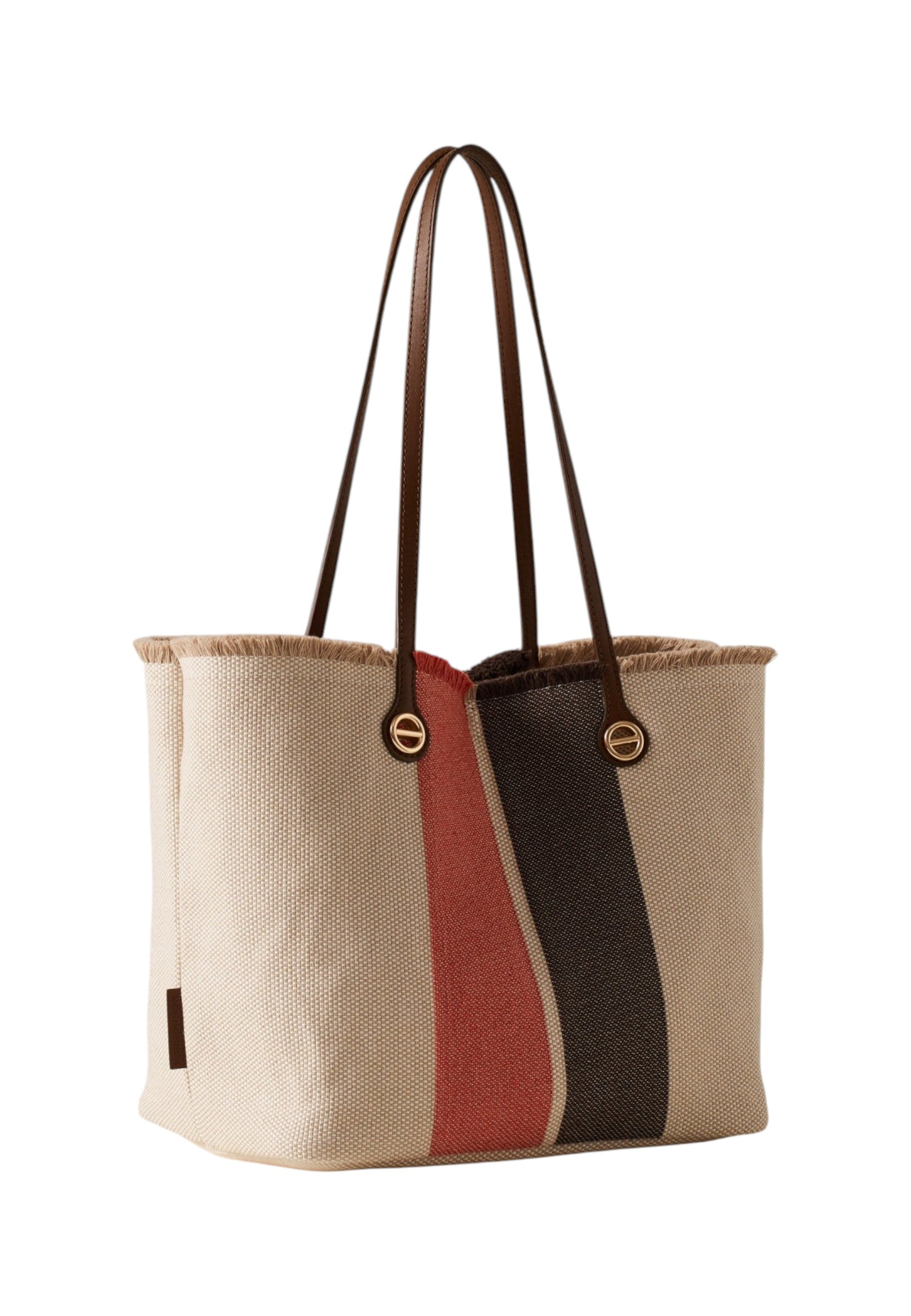 Borsa A Spalla Donna Borbonese Shopping Medium in Tessuto Jacquard Flight 910104010378