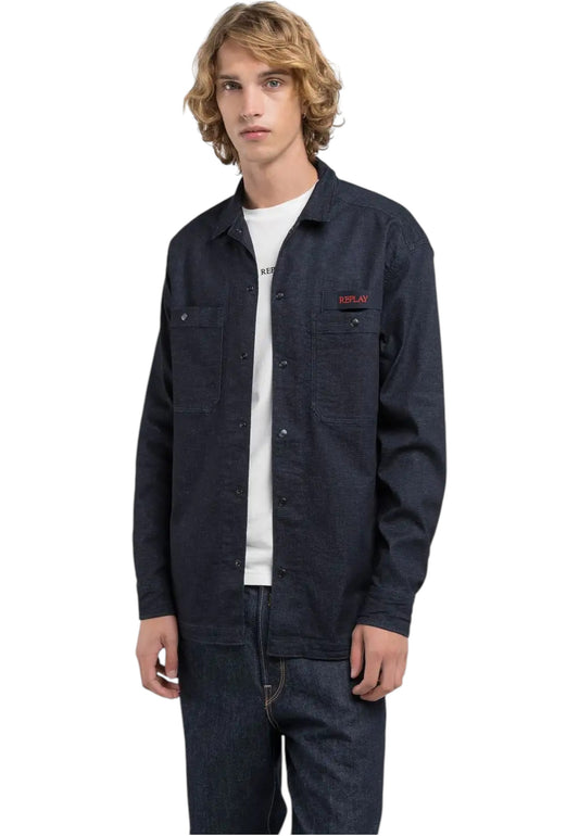 Camicia Manica lunga Uomo Replay In Jeans