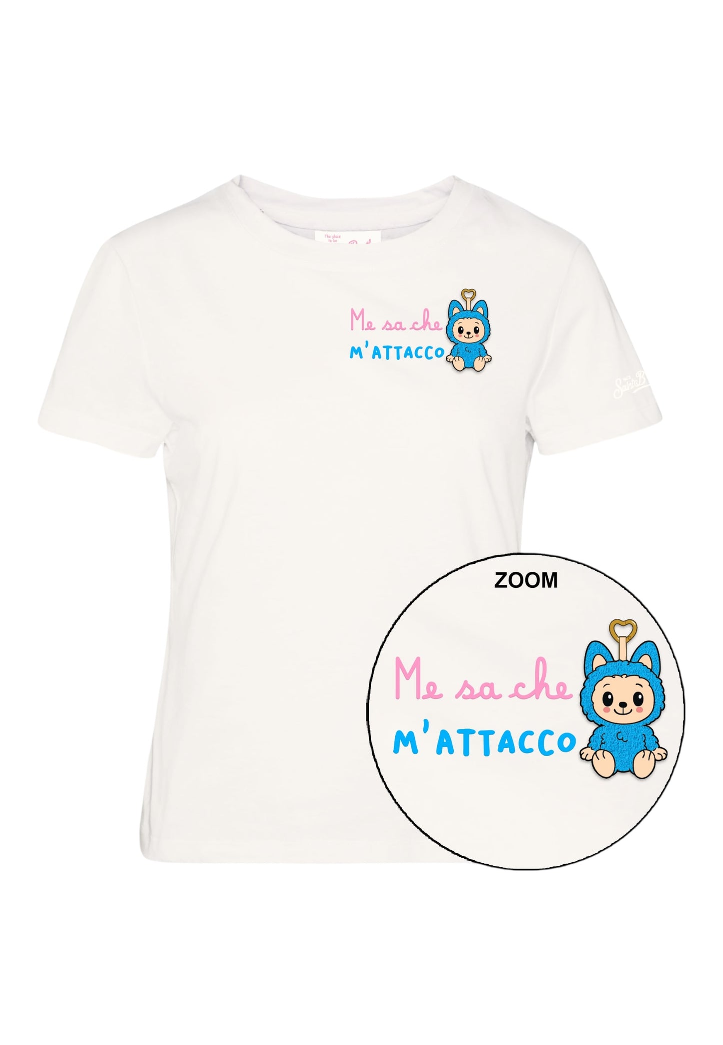 T-Shirt Manica Corta Donna Mc2 Saint Barth Attacco Puppy Emb Emilie EMI0001