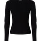 Maglione A Girocollo Donna Pinko Vestibilit� aderente, girocollo, maniche lunghe, polsini allungati a costine, aperture con inserti trasparenti sulle maniche, logo jacquard sul retro Antibes 107198A3H3