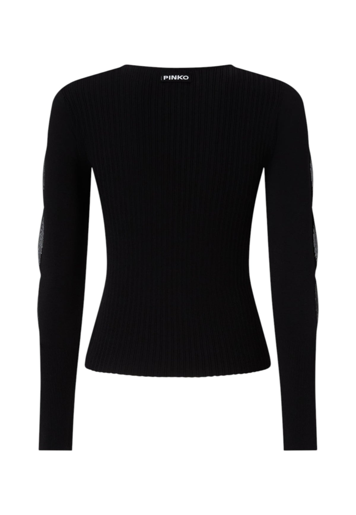 Maglione A Girocollo Donna Pinko Vestibilit� aderente, girocollo, maniche lunghe, polsini allungati a costine, aperture con inserti trasparenti sulle maniche, logo jacquard sul retro Antibes 107198A3H3