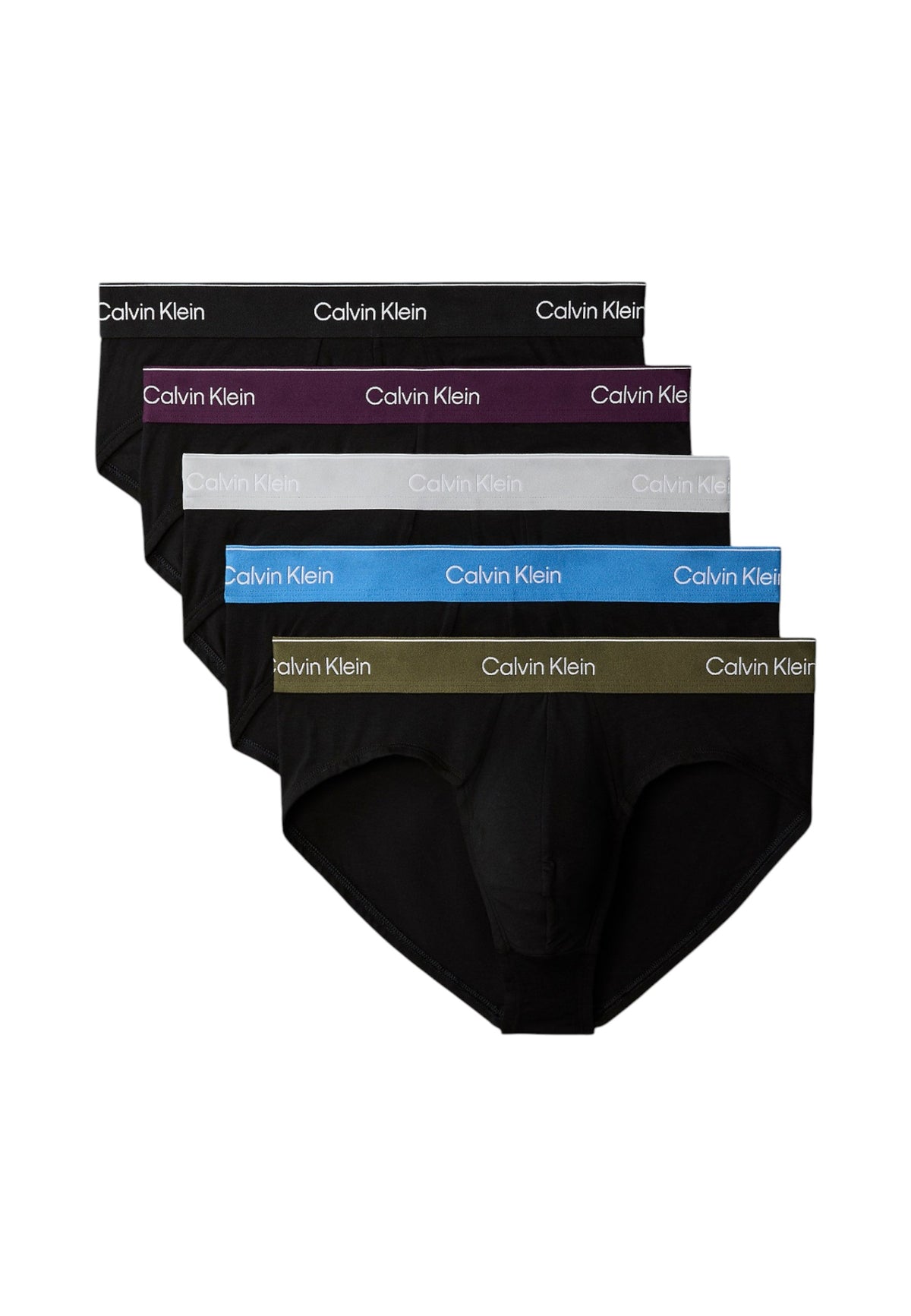 Slip Set Uomo Calvin klein Confezione 5 Pezzi, Vita Elastica Logata, Vestibilit� Aderente  LV00NB4287