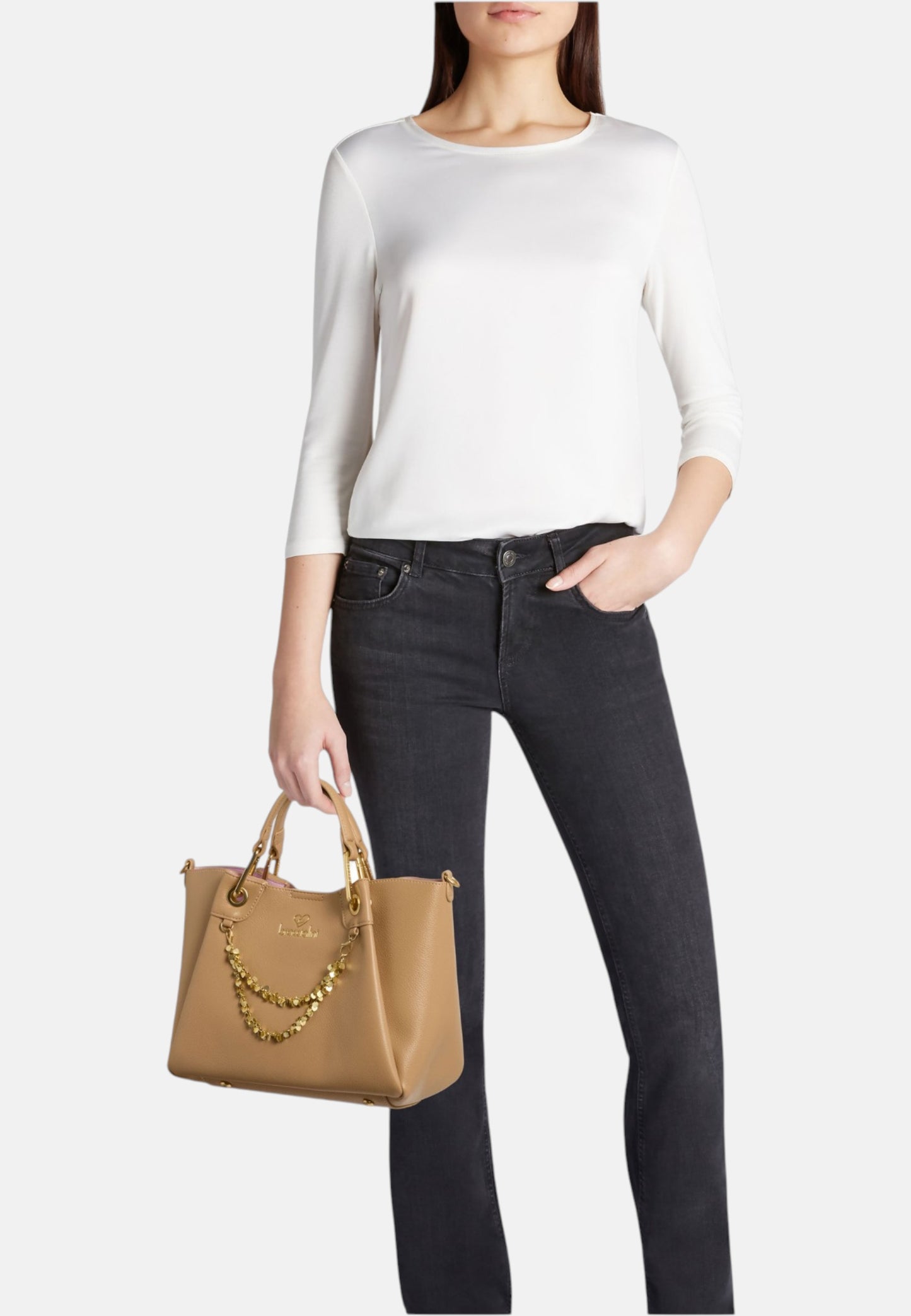 Borsa A Mano Donna Braccialini Medium Con Doppio Manico Con Tracolla Amy B18811YY