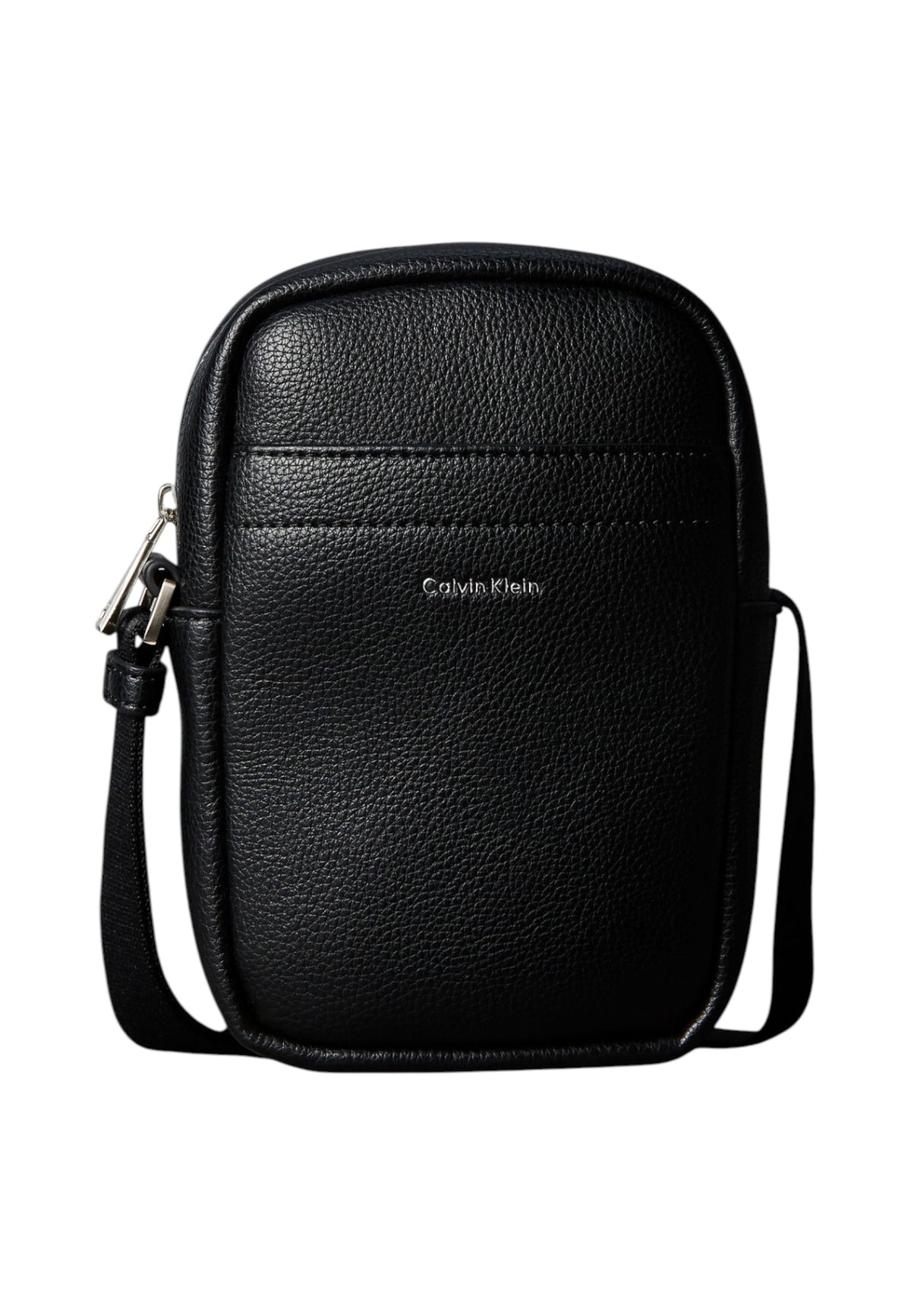 Borsa A Tracolla Uomo Calvin klein Formato Verticale Slim, Effetto Pelle Martellata, Tasca Frontale, Chiusura Con Zip, Tracolla Regolabile, Dettagli Metallici, Logo Calvin Klein Raised LV04D3278G
