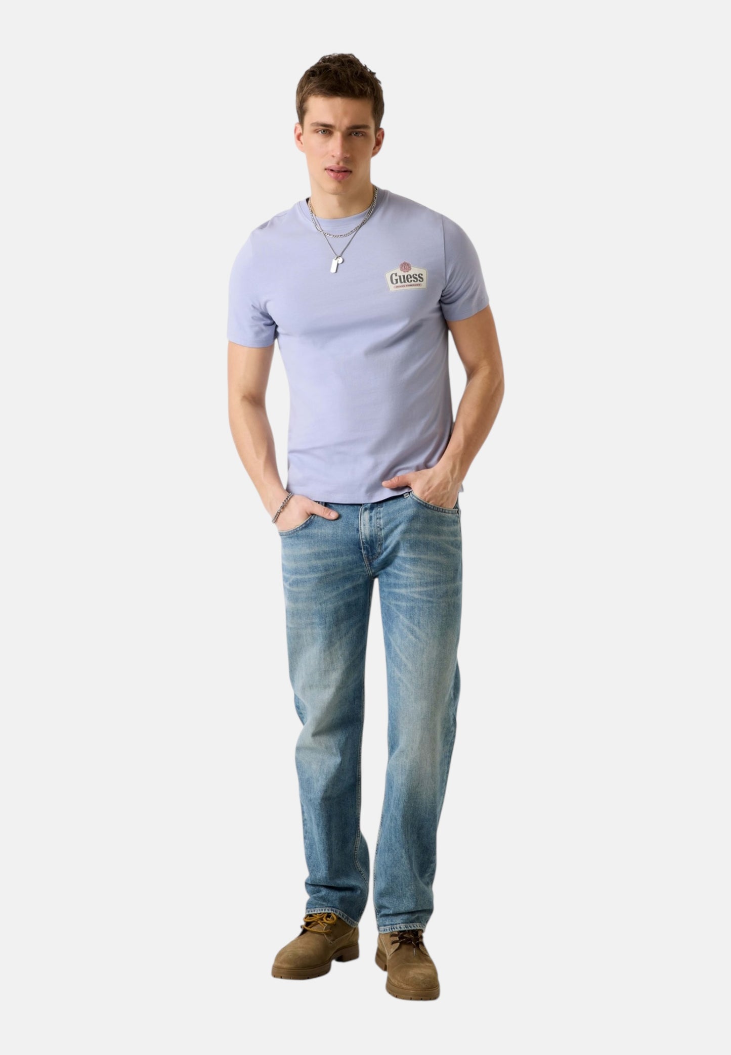 T-Shirt Manica Corta Uomo Guess  Gj Slim Fit Royal M6RI38K8HM0