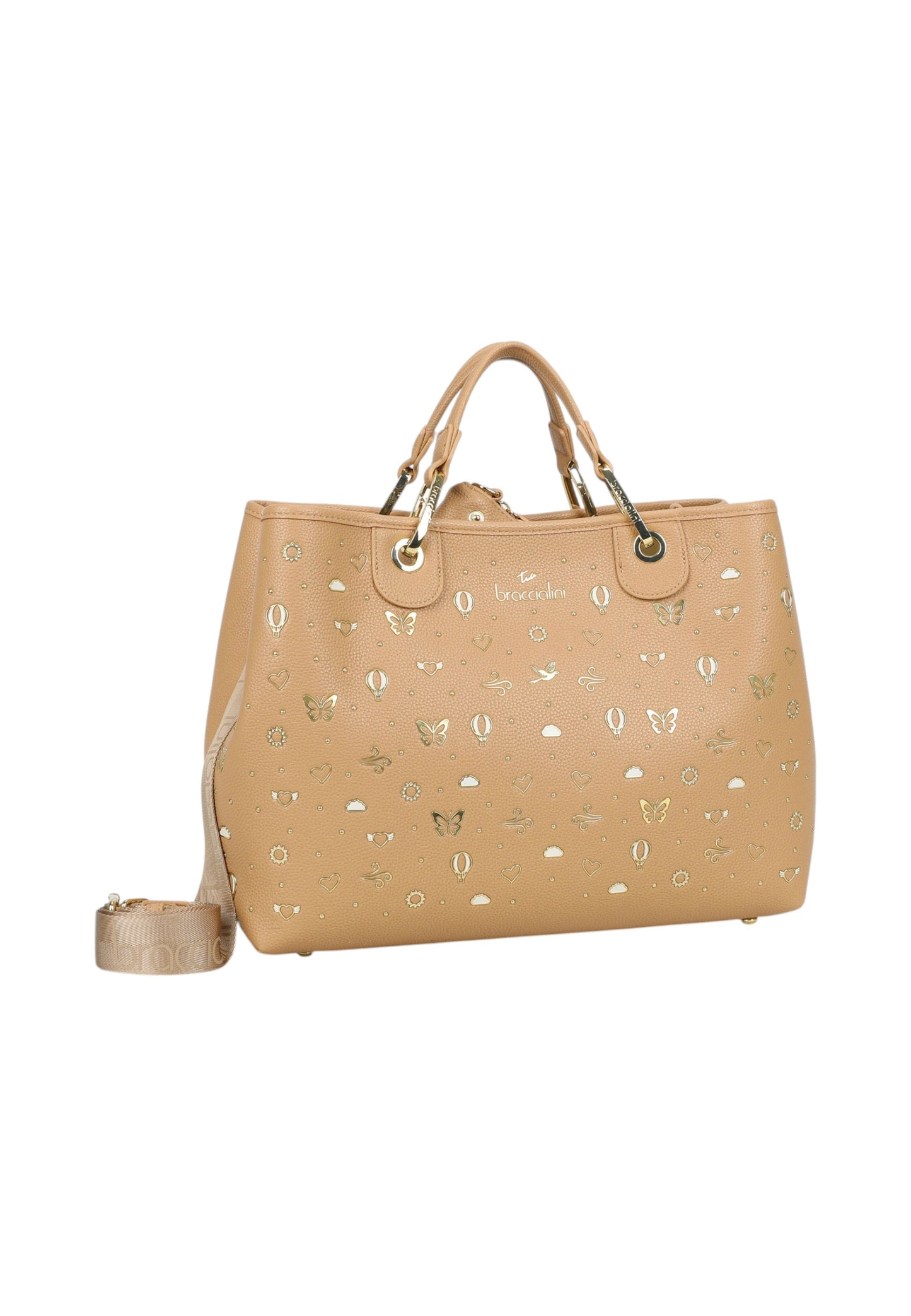 Borsa A Mano Donna Braccialini Large Con Doppio Manico Con Tracolla Beth Strass B18880YY