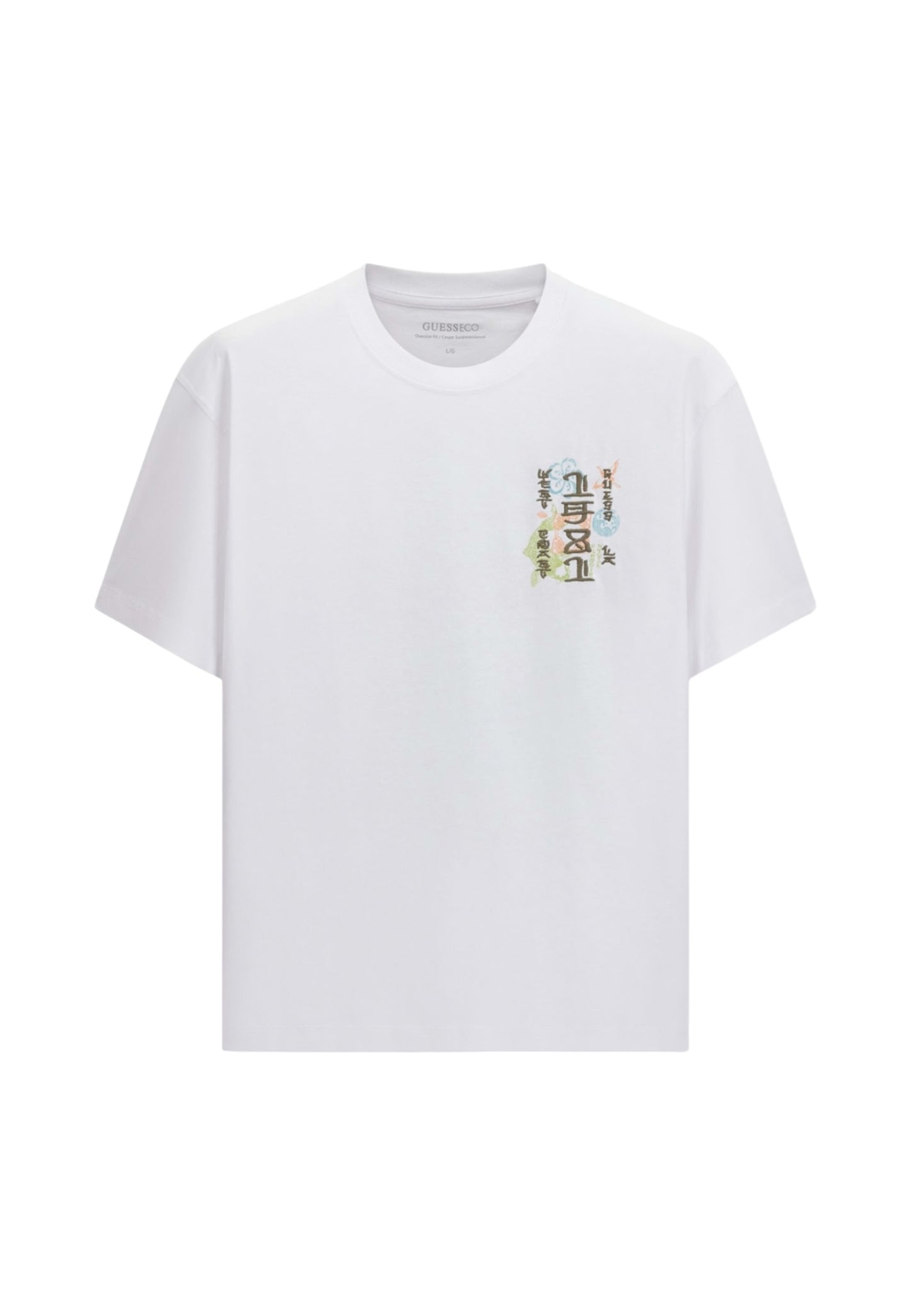 T-Shirt Manica Corta Uomo Guess  Japan Signs Oversize M6GI13K2995