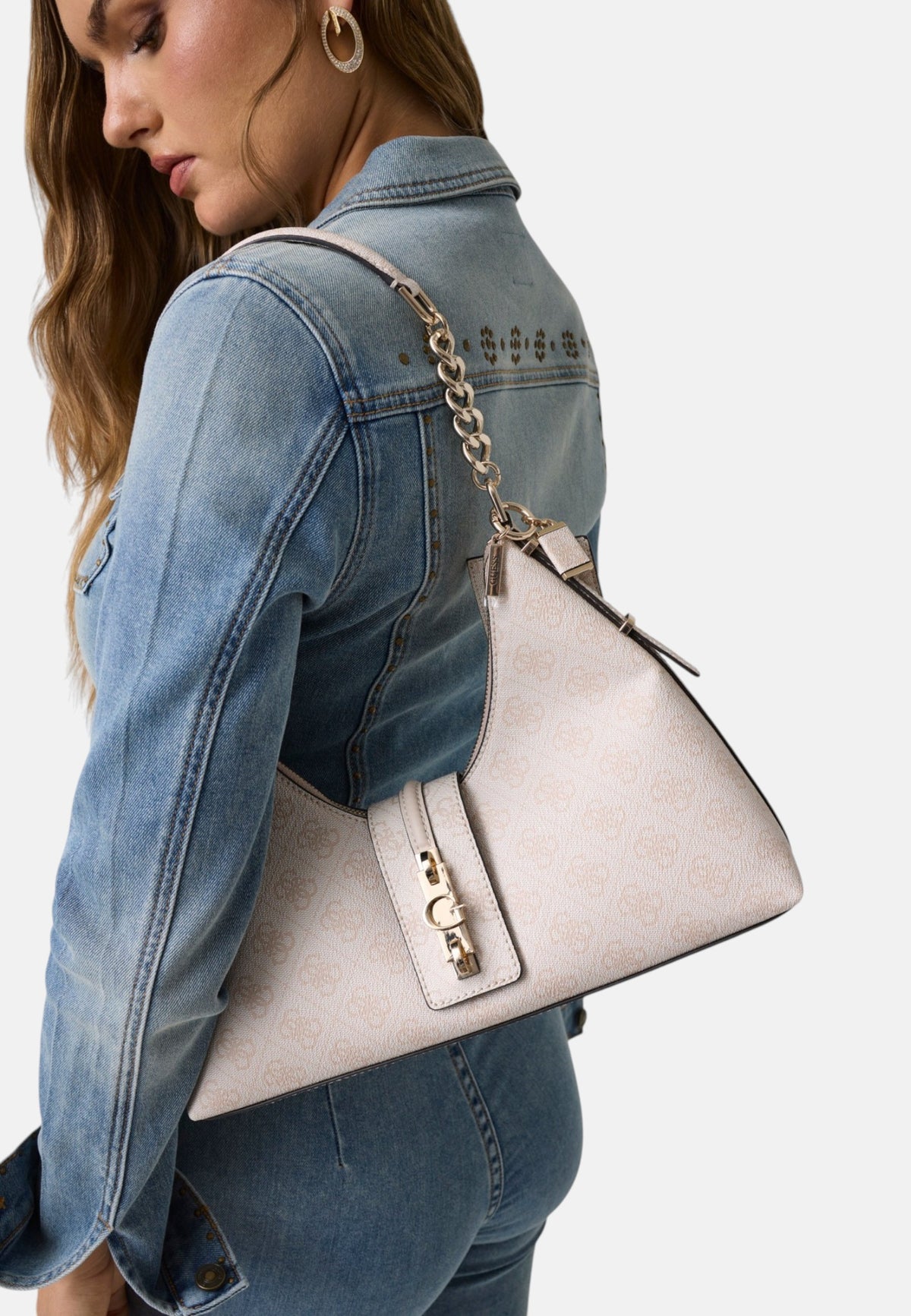 Borsa A Spalla Donna Guess Hobo Yvonne Logo HWSG2378010