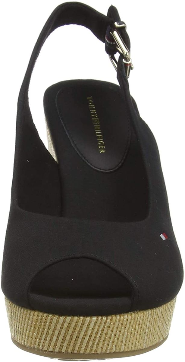 Sandali Con Zeppa Donna Tommy Hilfiger Alta Iconic Elena Sling Back Wedge FW0FW04789