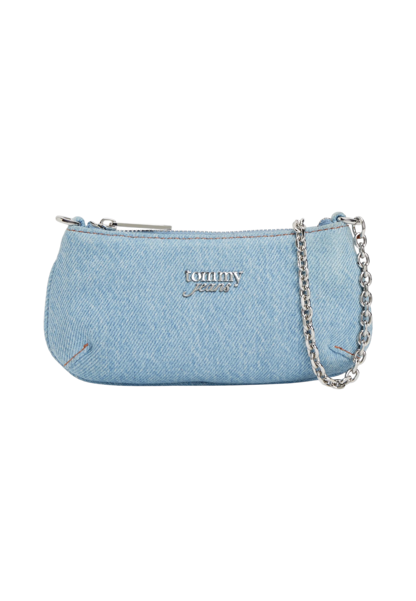 Portafoglio Con Zip Donna Tommy Jeans In Denim Con Catenella Tjw Cool Denim AW0AW18881