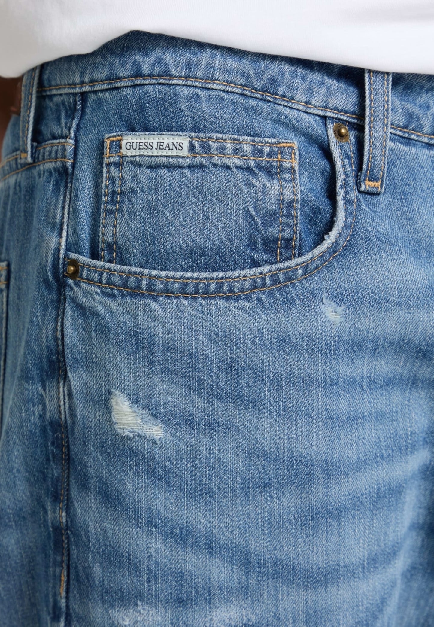 Jeans Straight Leg Uomo Guess Selvedge Light Washed Gj G16 M5GA1BD5NV1