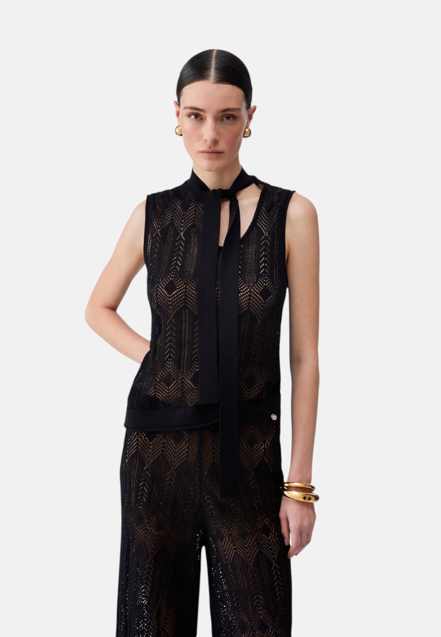 Top  Donna Liu Jo In Maglia Con Fiocco Eco Line WA6329MS007