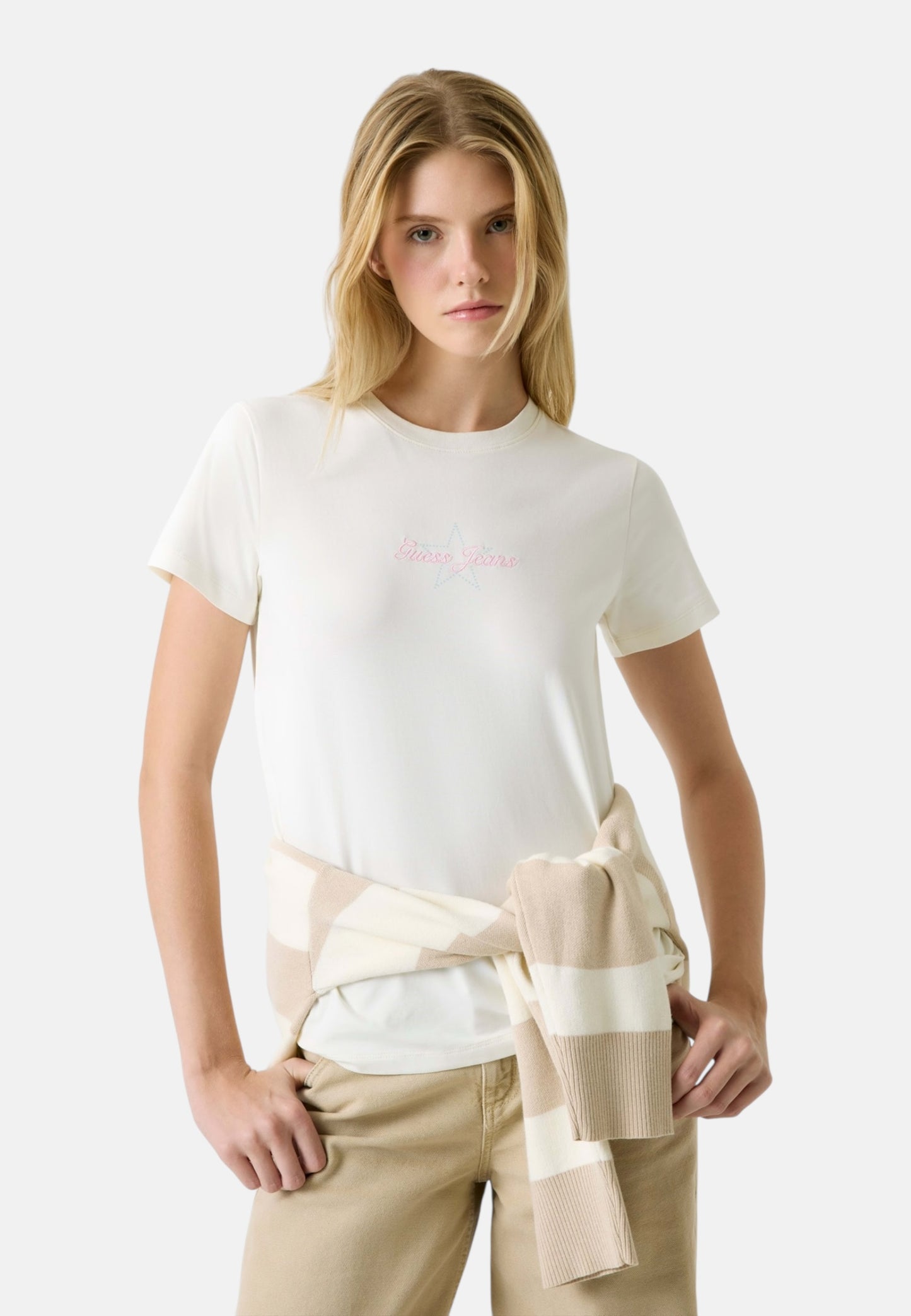 T-Shirt Manica Corta Donna Guess  Gj Star Emb W6RI18J1314