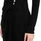 Vestito Midi Donna Liu Jo Drappeggiato Con Dettaglio Gioiello Con Perla  CF5365J4958