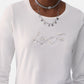 T-Shirt Manica lunga Donna Liu Jo Basica Liujo Sequin TF6245JS003