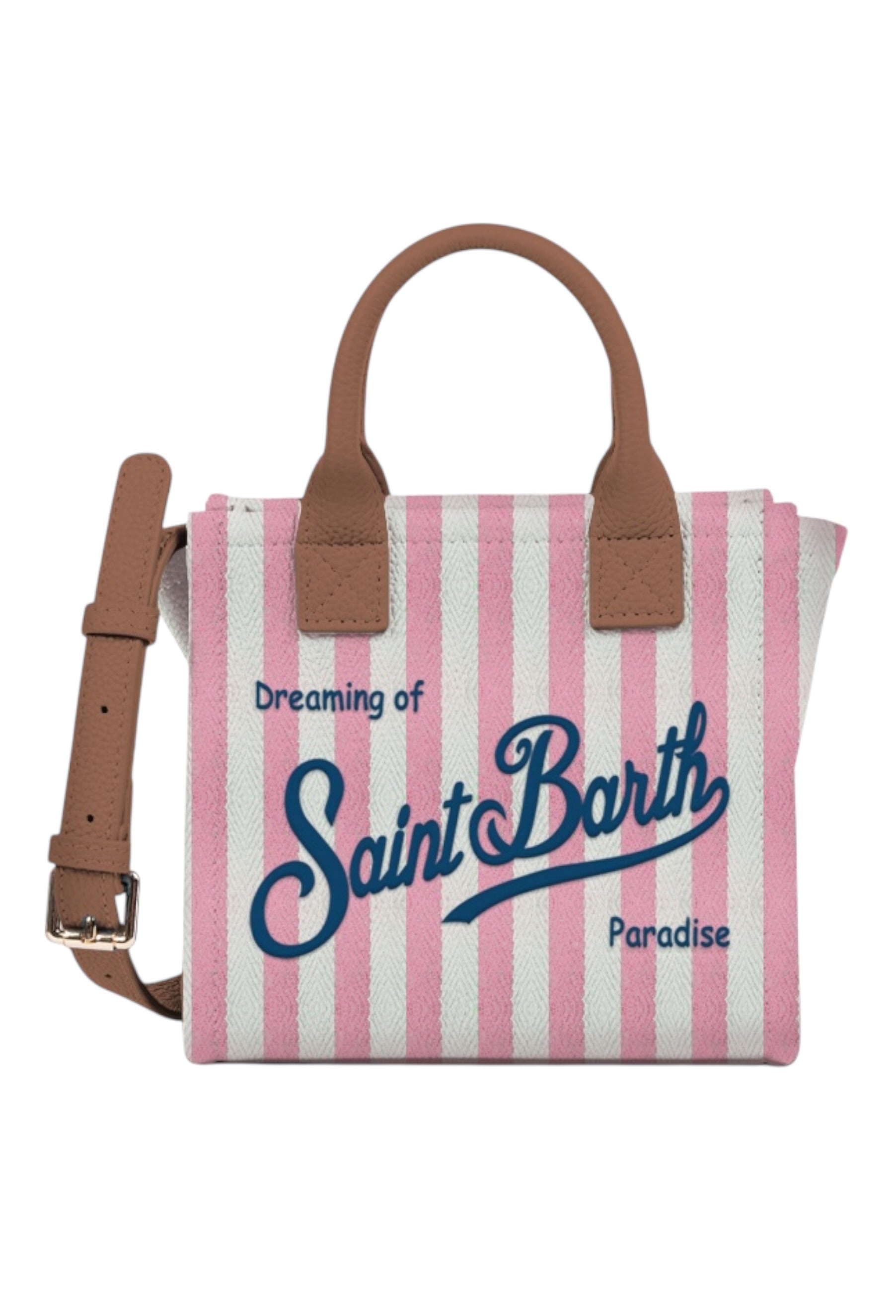 Borsa A Mano Donna Mc2 Saint Barth Hb Stripes Leather Vanity Bag Mini VANMI001