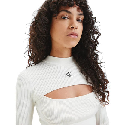 Maglione A Girocollo Donna Calvin klein Jeans Crop Cut Out Neckline J20J220446