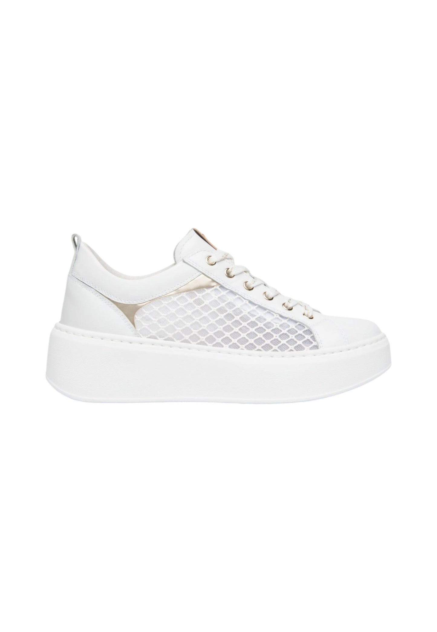 Sneakers Basse Donna Nero Giardini In Nappa Con Inserti Laterali Traforati Trasparenti  E615292D