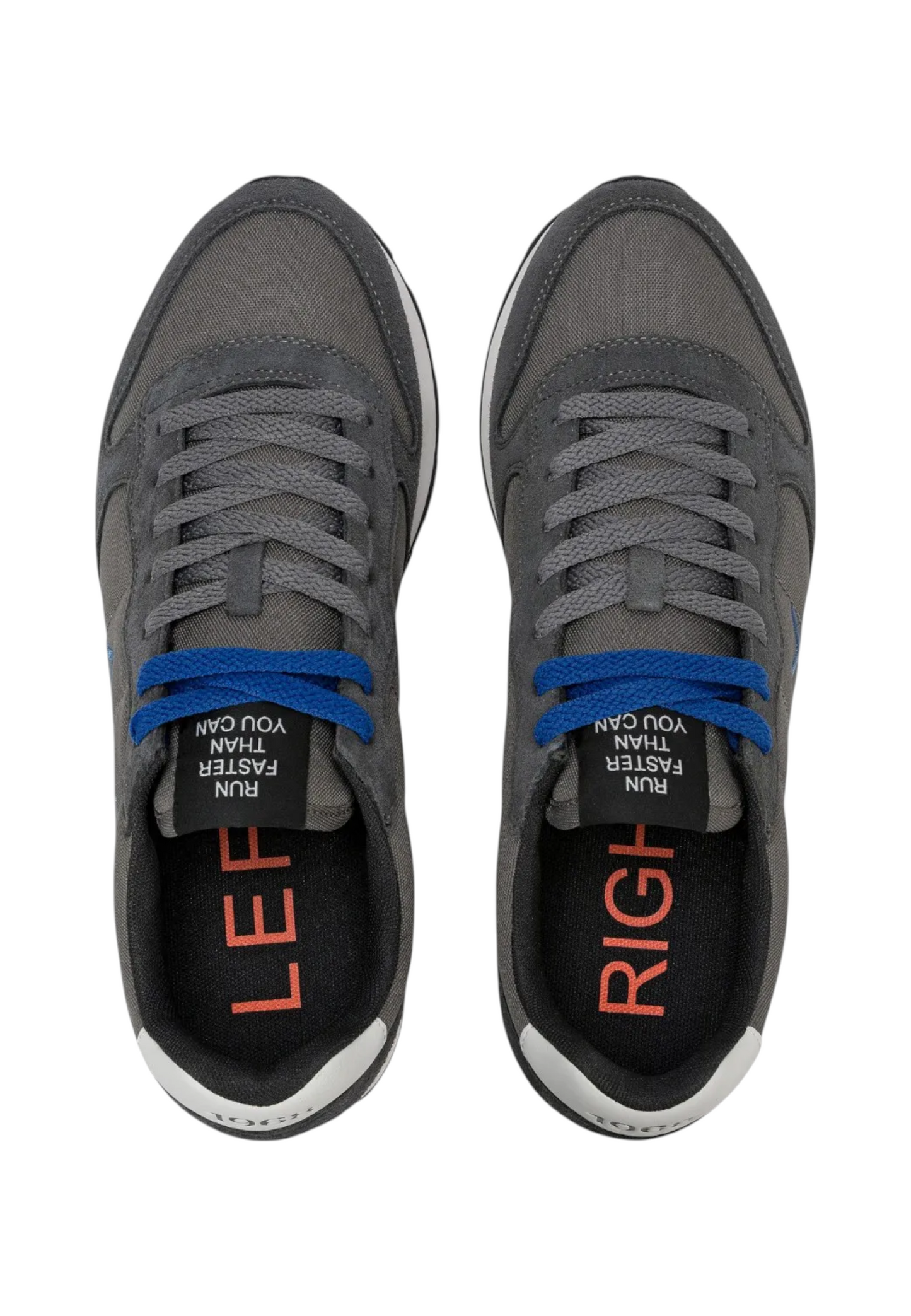Sneakers Basse Uomo Sun68 Stile Running, Logo Ricamato, Nylon E Suede Tom Solid Z46101