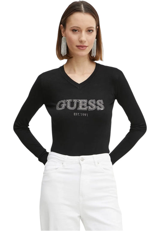 Maglia Scollo A V Donna Guess