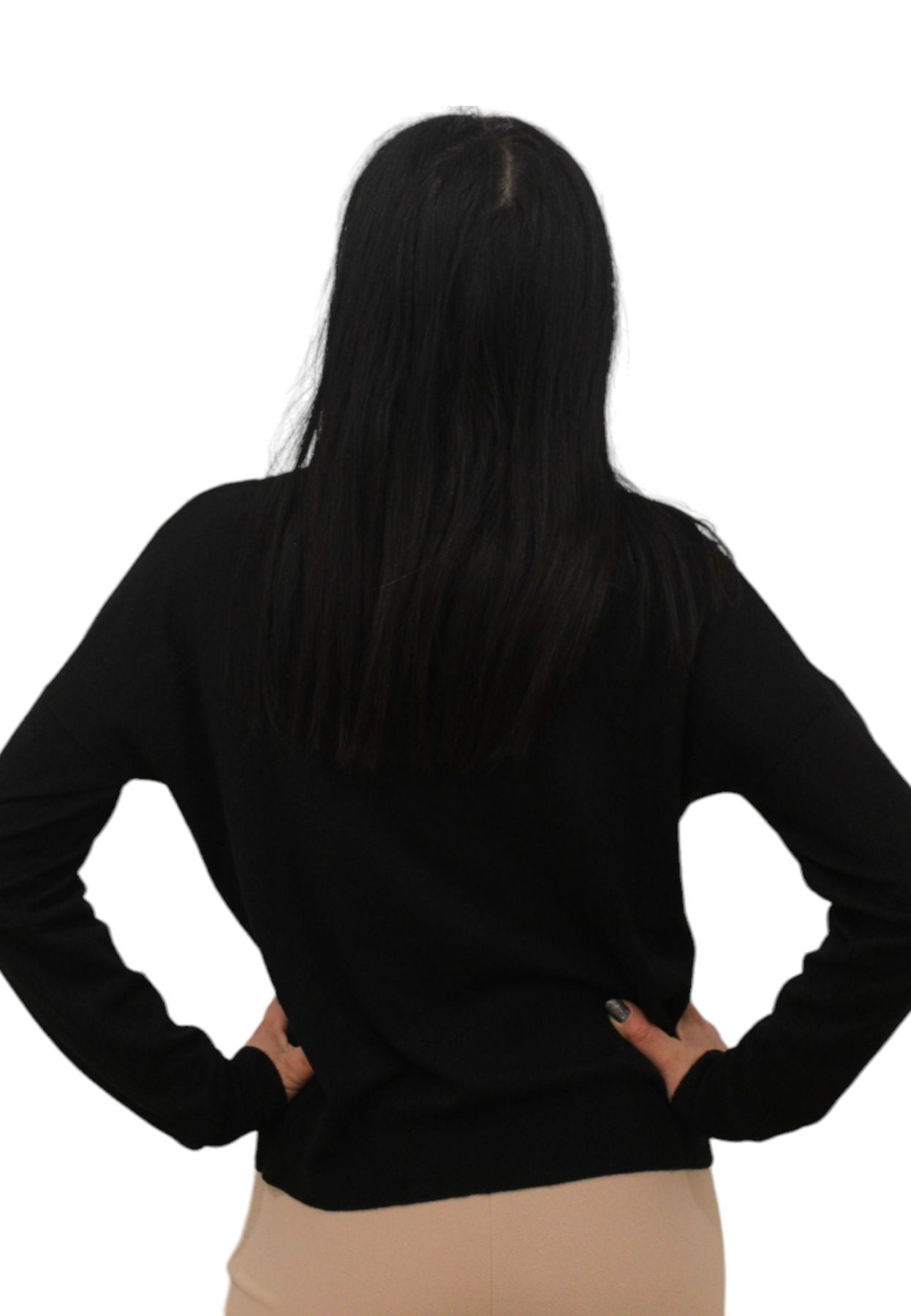 Maglione A Girocollo Donna White Wise Con Spalla Scesa  WW18000