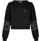Felpa A Girocollo Donna Liu Jo Con Inserti In Pizzo  TA6282J3855