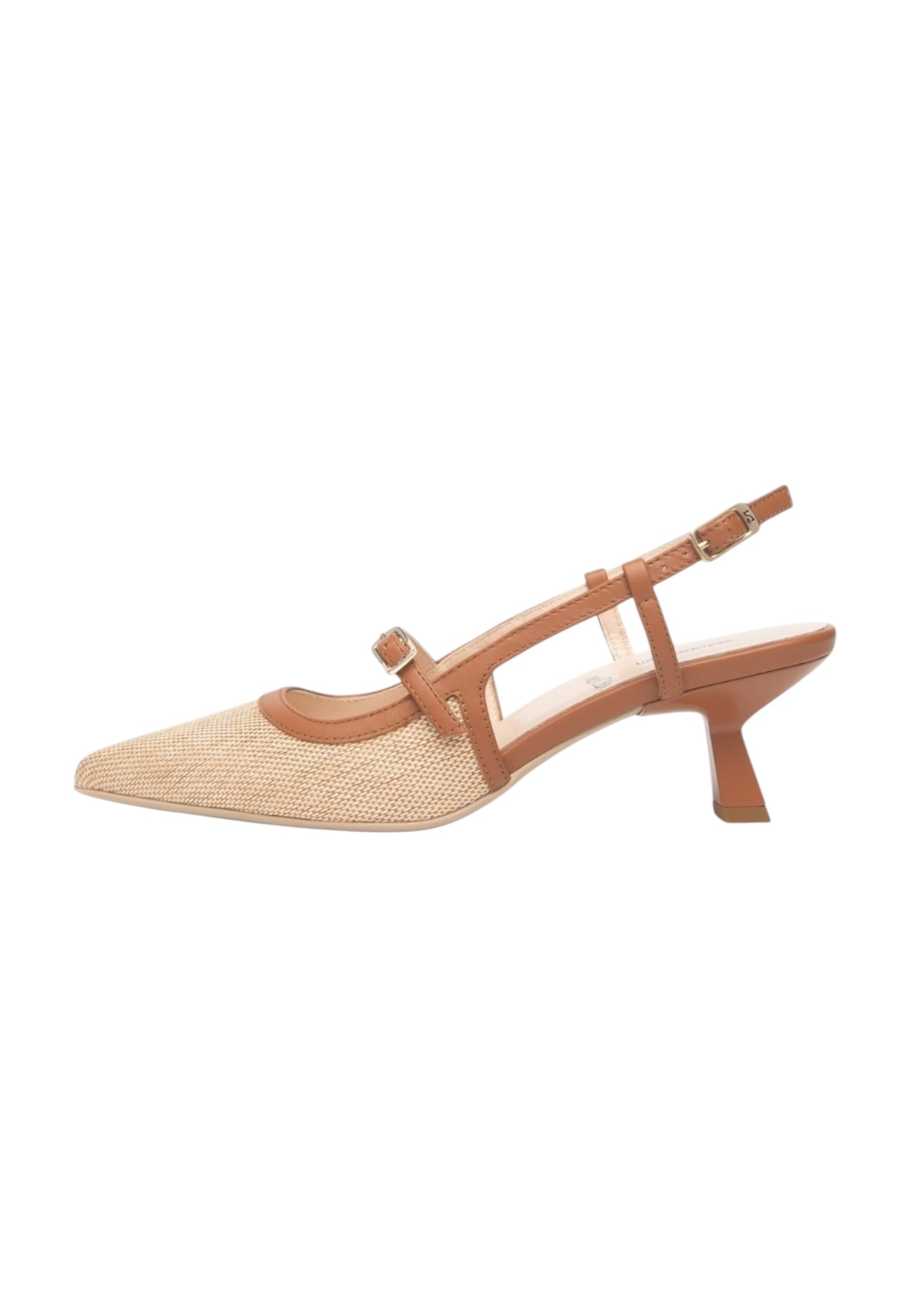 Sling Back  Donna Nero Giardini Effetto Paglia  E615471D