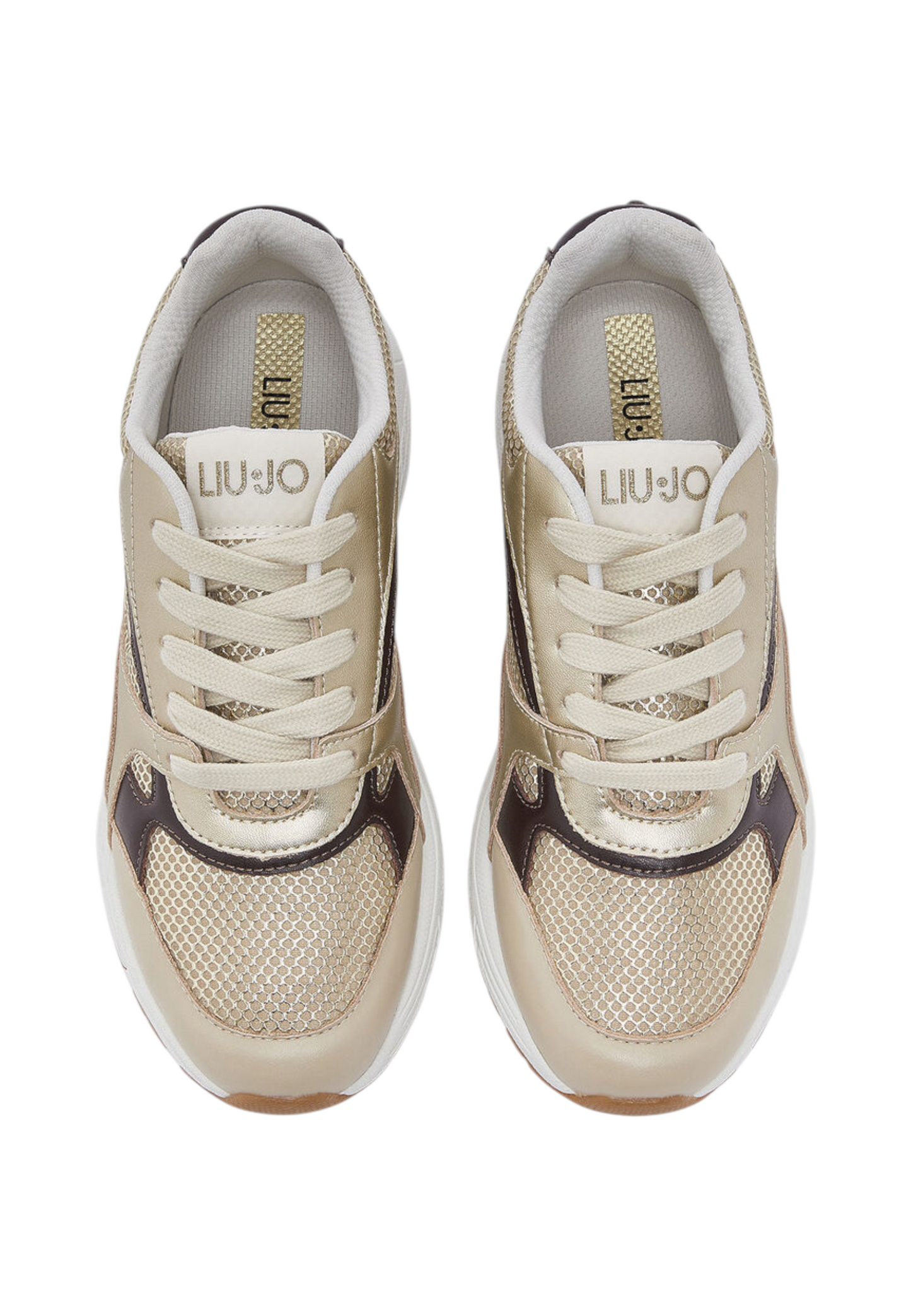 Sneakers Basse Donna Liu Jo Chunky In Pelle Con Inserti In Mesh Trixie 01 BF6063PX932
