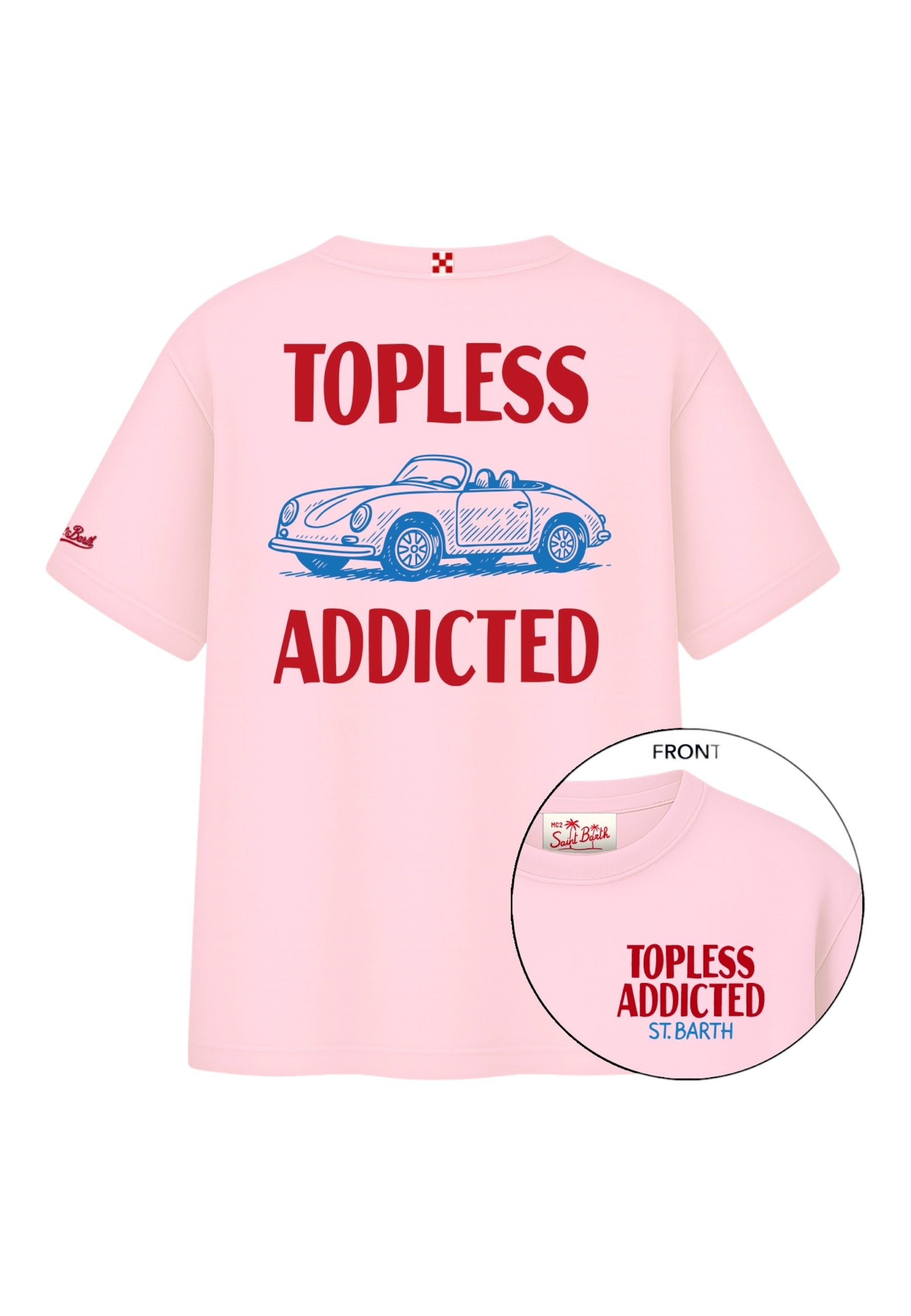 T-Shirt Manica Corta Uomo Mc2 Saint Barth Oversize Rich Topless Car Delmar DLR0001