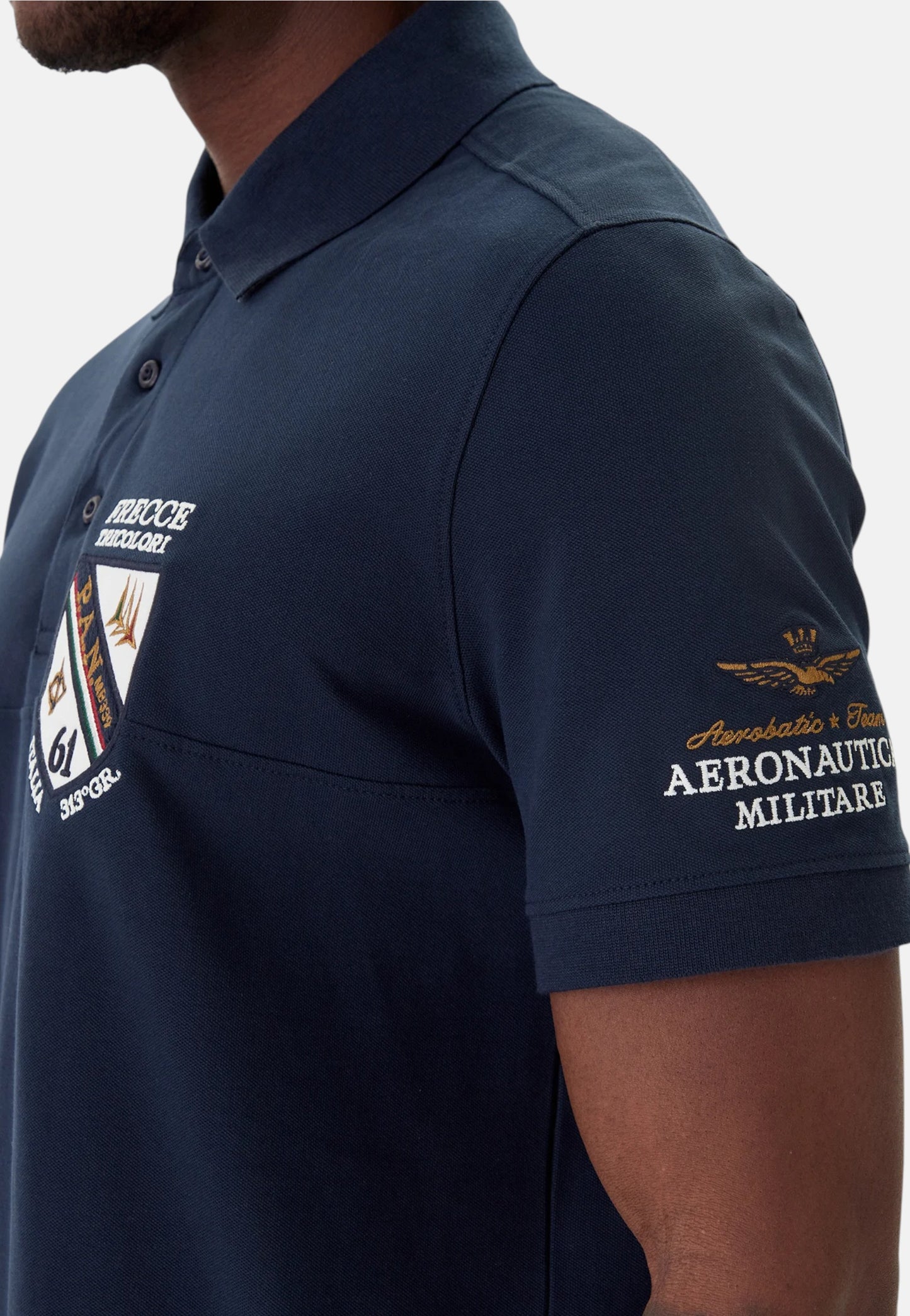 Polo Manica Corta Uomo Aeronautica Militare Con Scudetto Frecce Tricolori 261PO1915UP00191