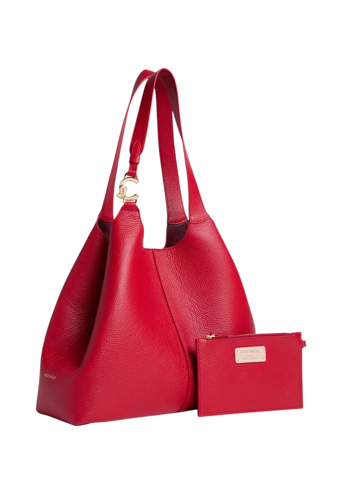 Borsa A Spalla Donna Coccinelle In Pelle Martellata Coccinelle C-Easy Large E1SHA110101