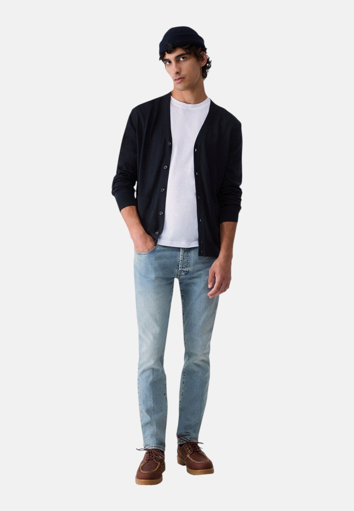 Cardigan  Uomo Liu Jo In Lana Con Scollo A V  QF6232MA27P